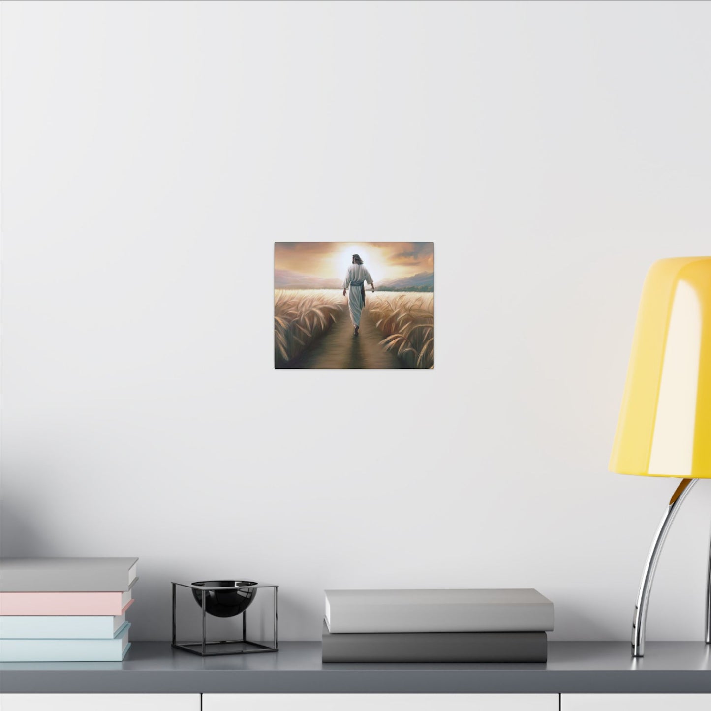 Called To Serve, Fine Art Canvas Print, Missionary Gift, many sizes, Jesus Christ walking through a wheat field, Christian Art