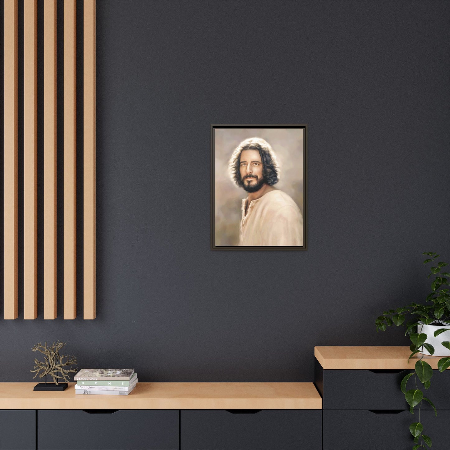 You Belong Framed Canvas Print Wall Art Jesus Christ, Framed, Religious Spiritual Home Decor Print, Christian Gift Idea, Matte Handmade