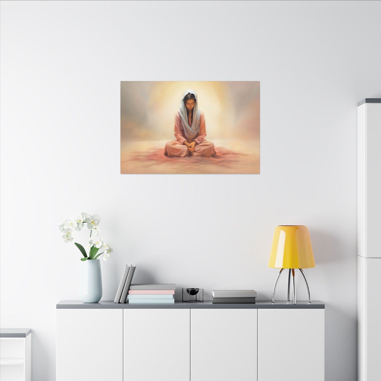 Stillness Fine Art Canvas Print, Spiritual Art, Gift for Her, Christian Artwork, Home Gift, Religious Artwork, Female Discipleship
