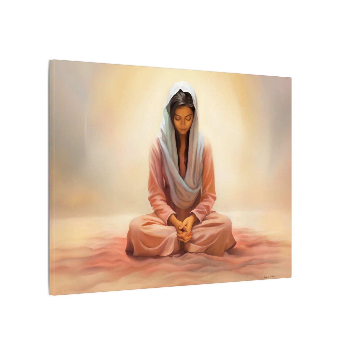 Stillness Fine Art Canvas Print, Spiritual Art, Gift for Her, Christian Artwork, Home Gift, Religious Artwork, Female Discipleship