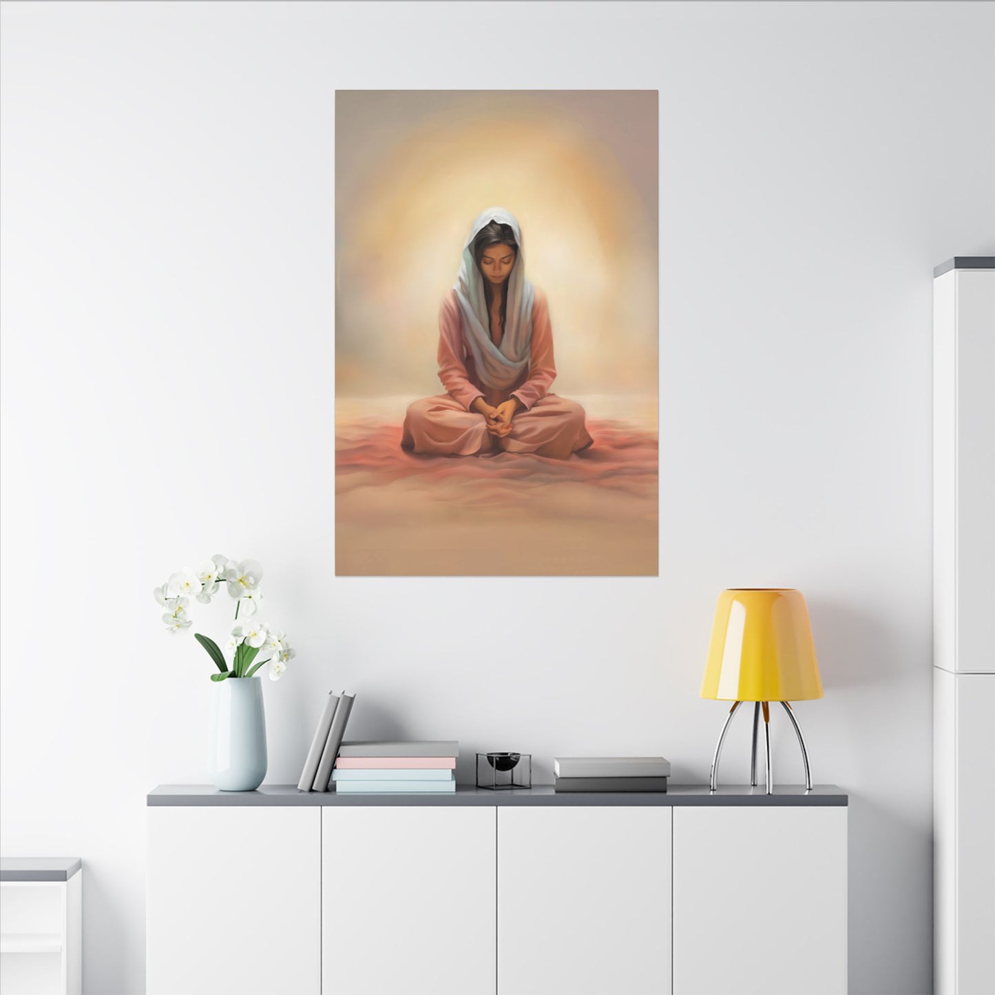Stillness Canvas Print, Female Discipleship Collection, Stillness Fine Art Canvas Print, Gift for Her, Christian Artwork, Home Gift,