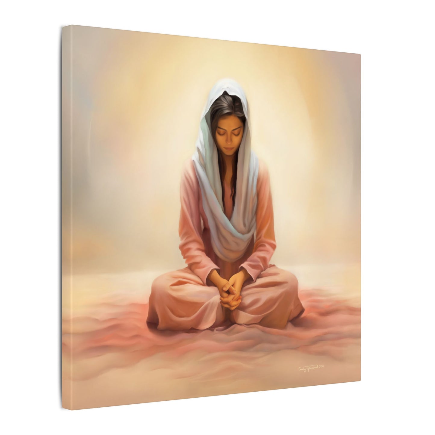 Stillness Fine Art Canvas Print, Spiritual Art, Gift for Her, Christian Artwork, Home Gift, Religious Artwork, Female Discipleship