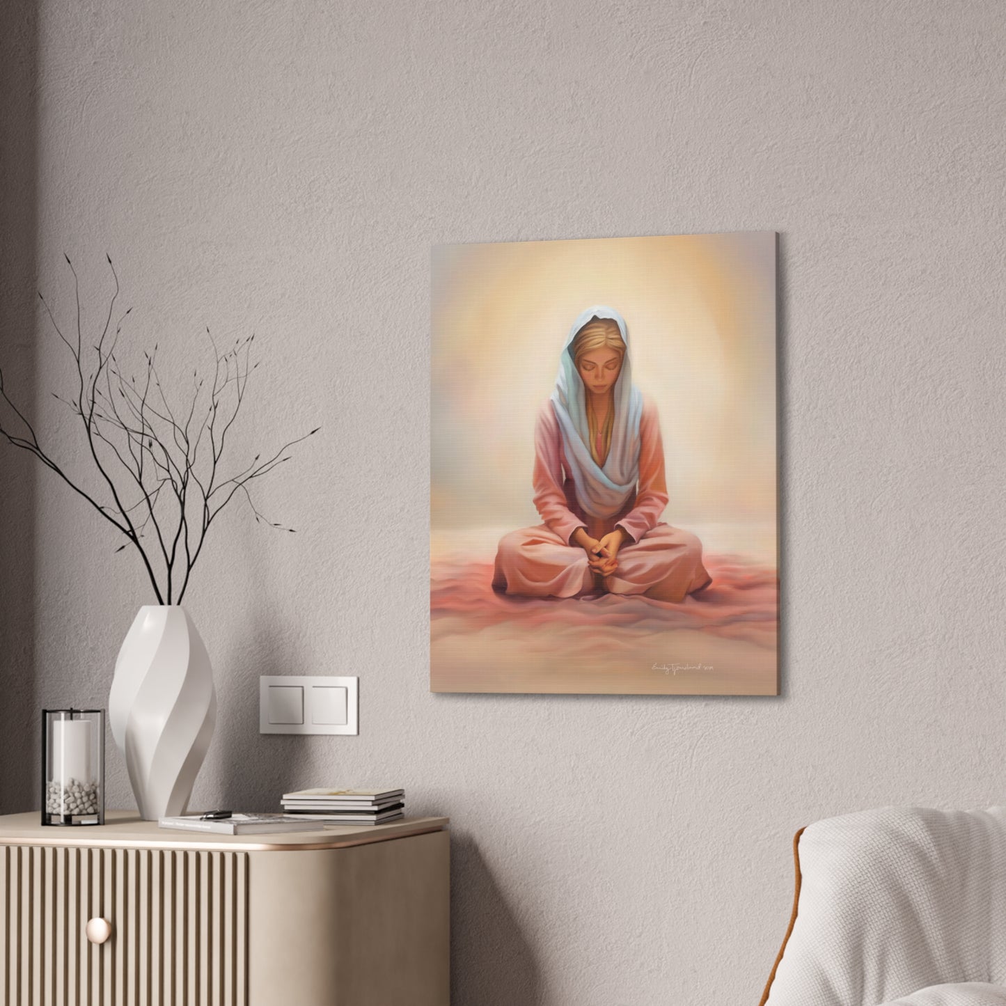 Stillness Fine Art Canvas Print, Female Discipleship, Gift for Her, Religious Gift for Her, Young Women Gift, Relief Society Gift, LDS artwork