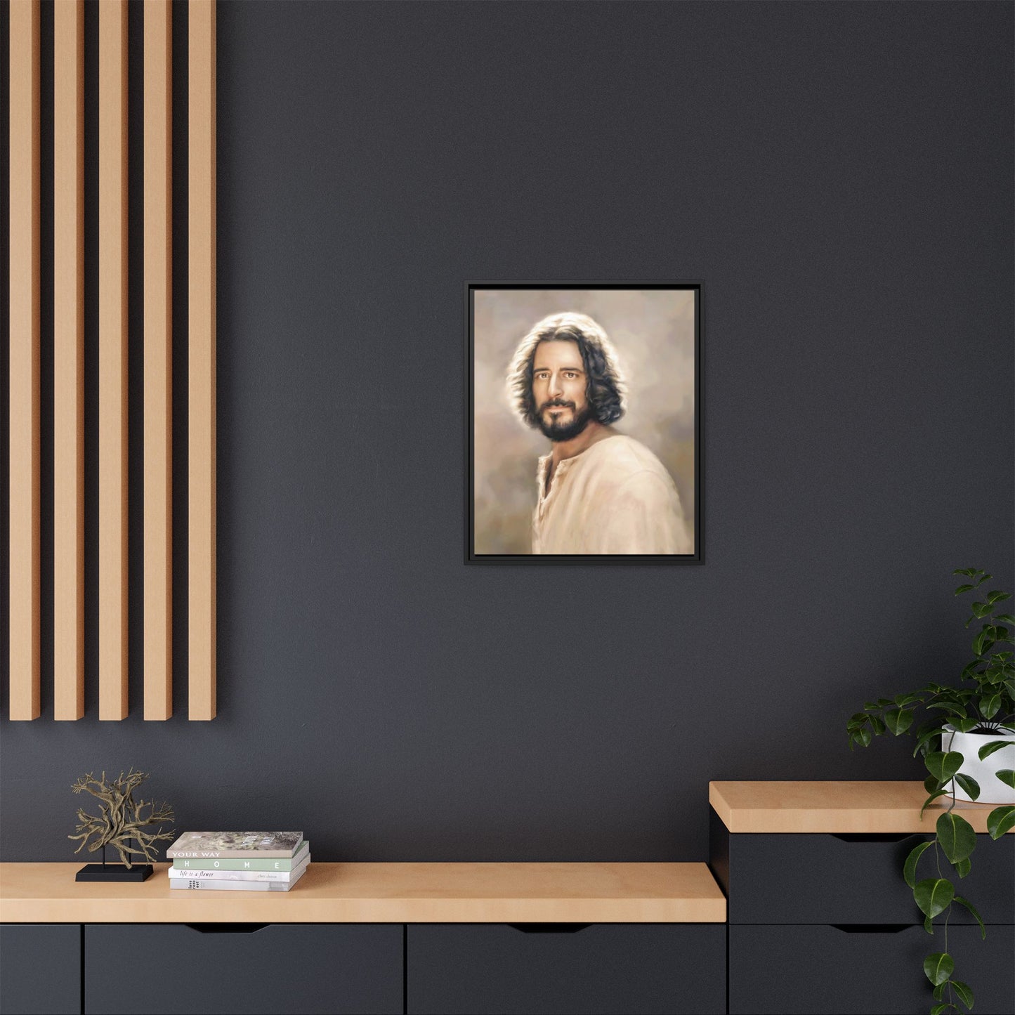 You Belong Framed Canvas Print Wall Art Jesus Christ, Framed, Religious Spiritual Home Decor Print, Christian Gift Idea, Matte Handmade