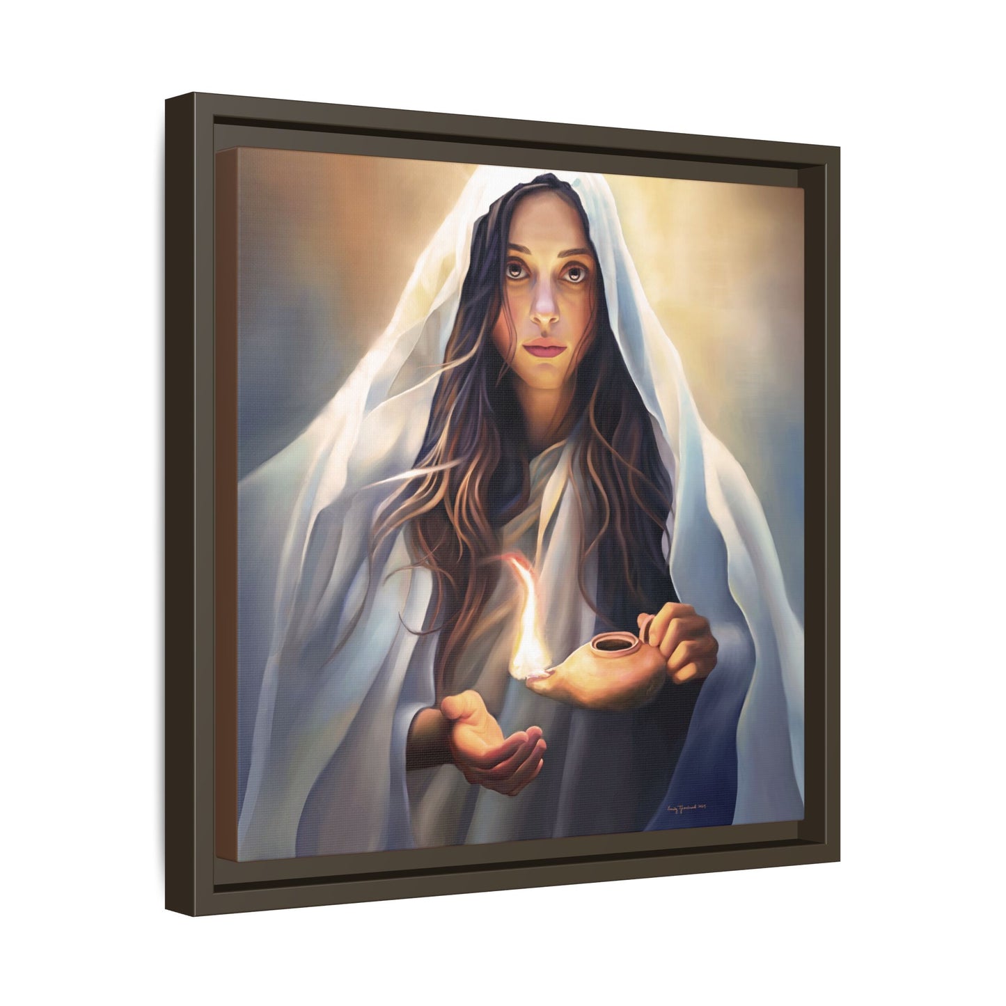 Mary Magdalene Woman Courage Framed Canvas Print of Painting, Female Discipleship, Beautiful Inspirational Art for Christians and Girls, 10 Virgins