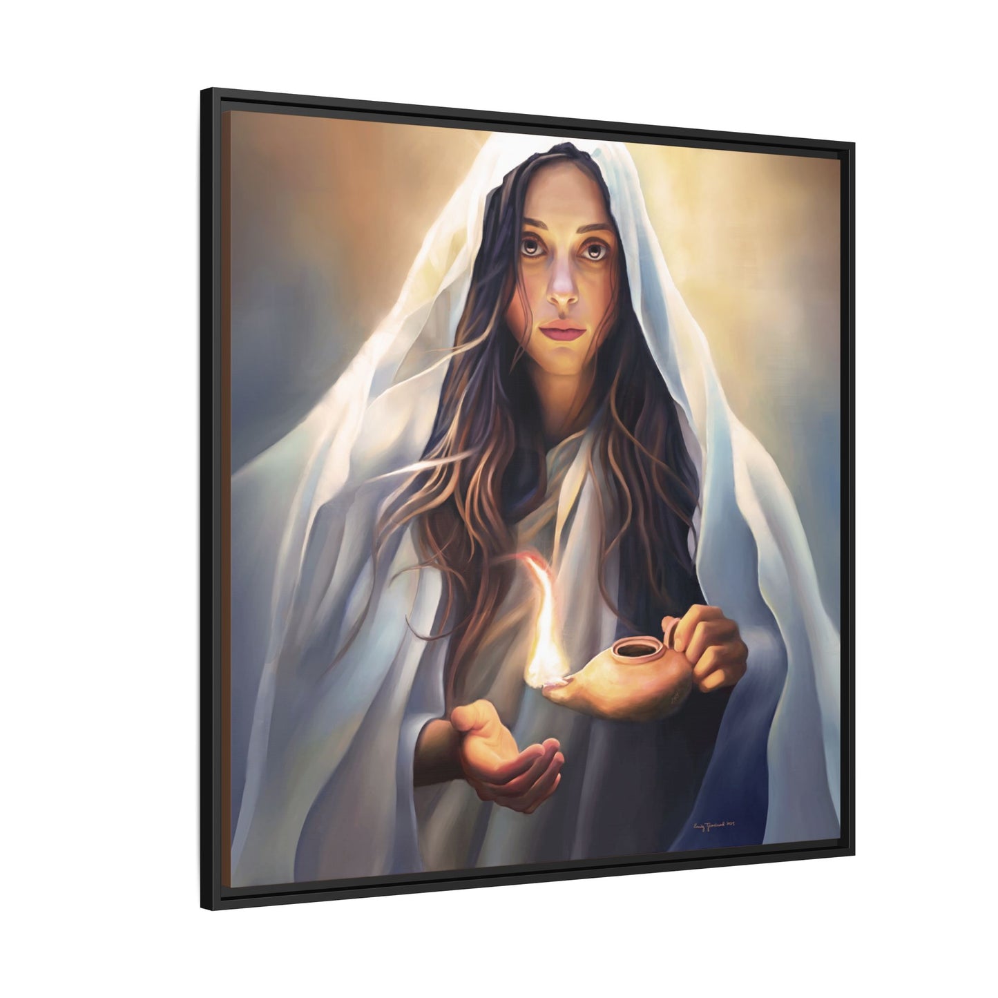Mary Magdalene Woman Courage Framed Canvas Print of Painting, Female Discipleship, Beautiful Inspirational Art for Christians and Girls, 10 Virgins