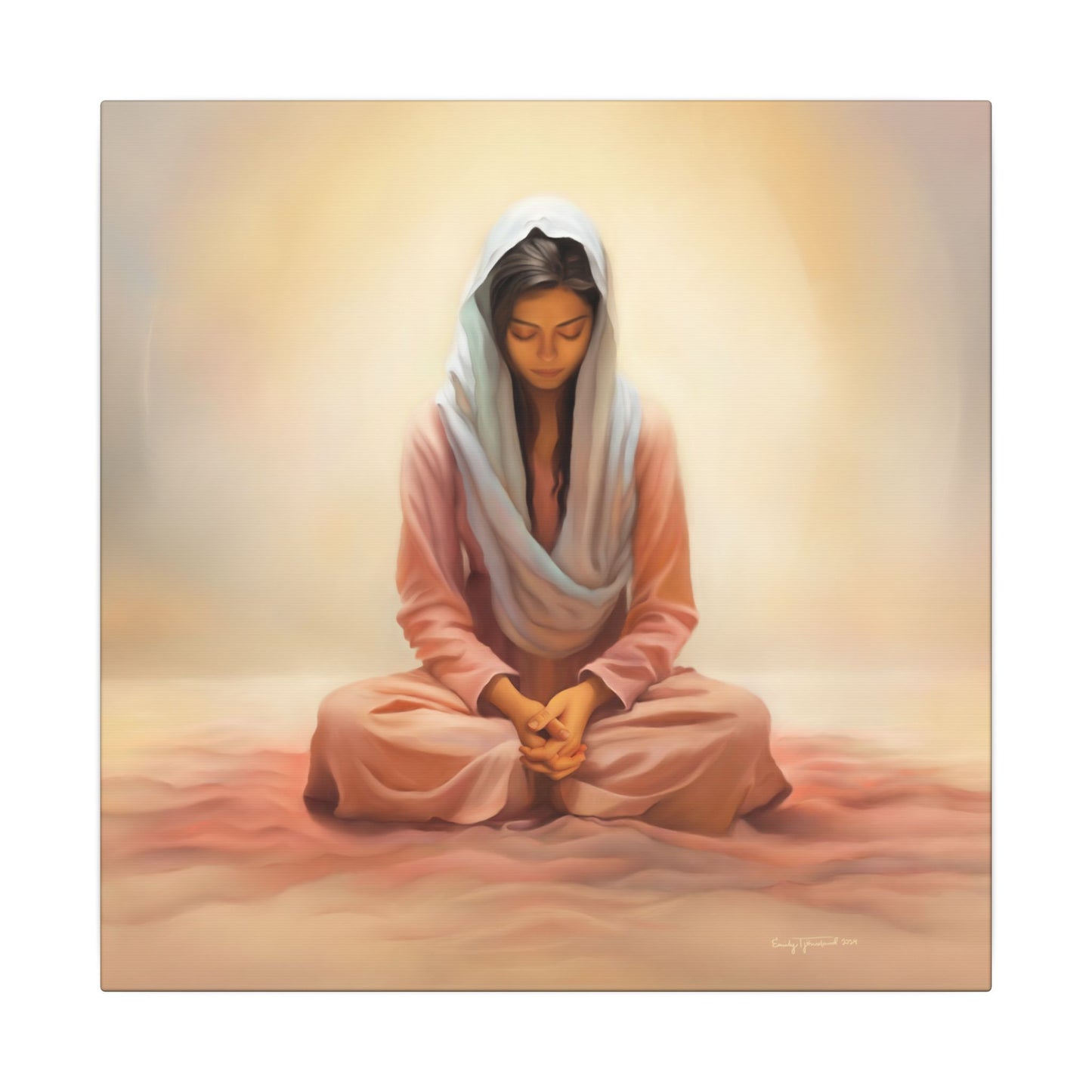 Stillness Fine Art Canvas Print, Spiritual Art, Gift for Her, Christian Artwork, Home Gift, Religious Artwork, Female Discipleship