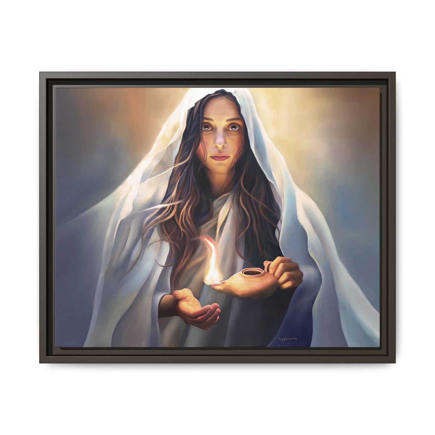 Mary Magdalene Woman Courage Framed Canvas Print of Painting, Female Discipleship, Beautiful Inspirational Art for Christians and Girls, 10 Virgins