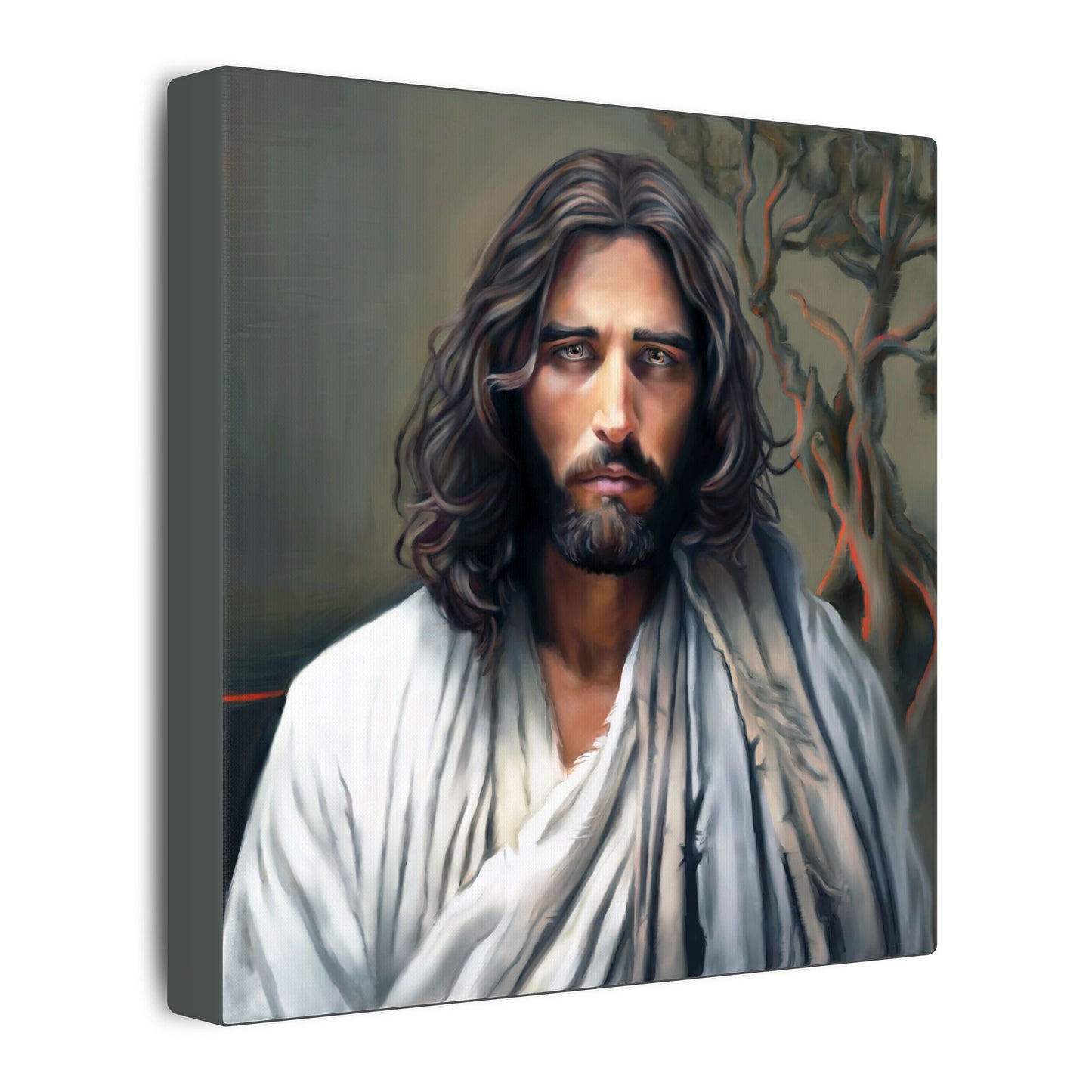 The End of Suffering Portrait of Christ, Fine Art Canvas Print, Christian Art, Beautiful Jesus Artwork, Jesus Christ Gift