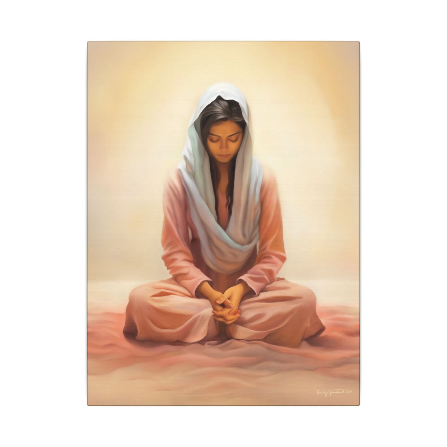 Stillness Fine Art Canvas Print, Spiritual Art, Gift for Her, Christian Artwork, Home Gift, Religious Artwork, Female Discipleship