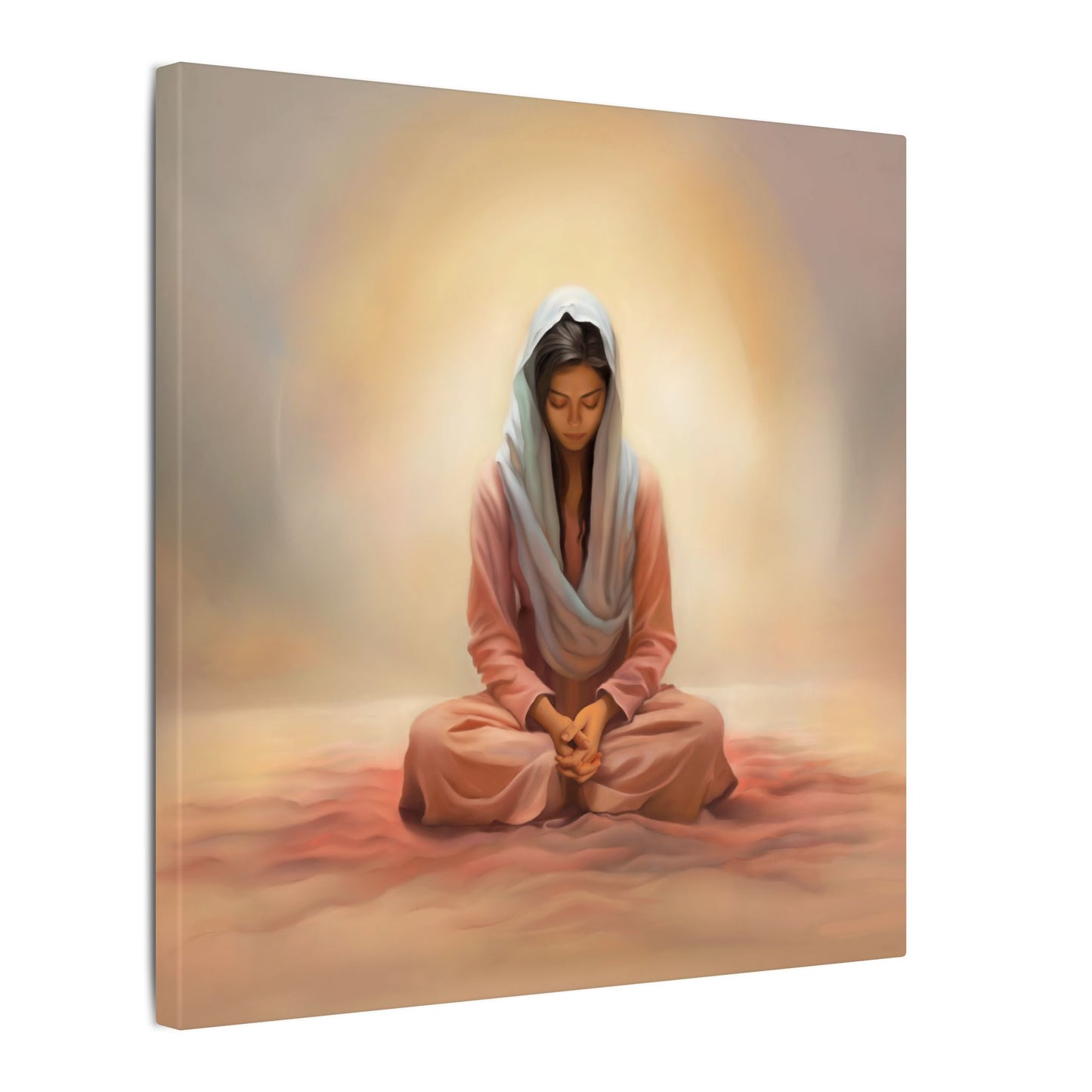 Stillness Canvas Print, Female Discipleship Collection, Stillness Fine Art Canvas Print, Gift for Her, Christian Artwork, Home Gift,
