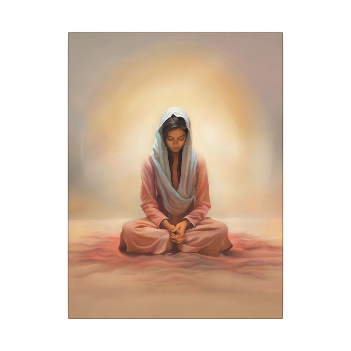 Stillness Canvas Print, Female Discipleship Collection, Stillness Fine Art Canvas Print, Gift for Her, Christian Artwork, Home Gift,