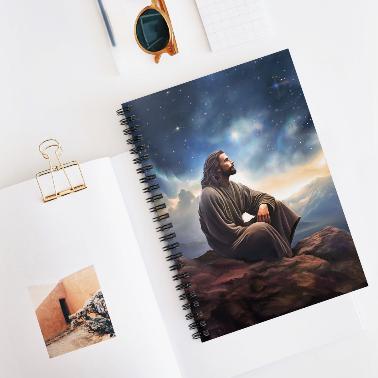 Jesus With The Stars, Fun Missionary Notebook Gift, Spiritual Notebook, Jesus Notebook, Jesus Stationary, Jesus Christ Notebook