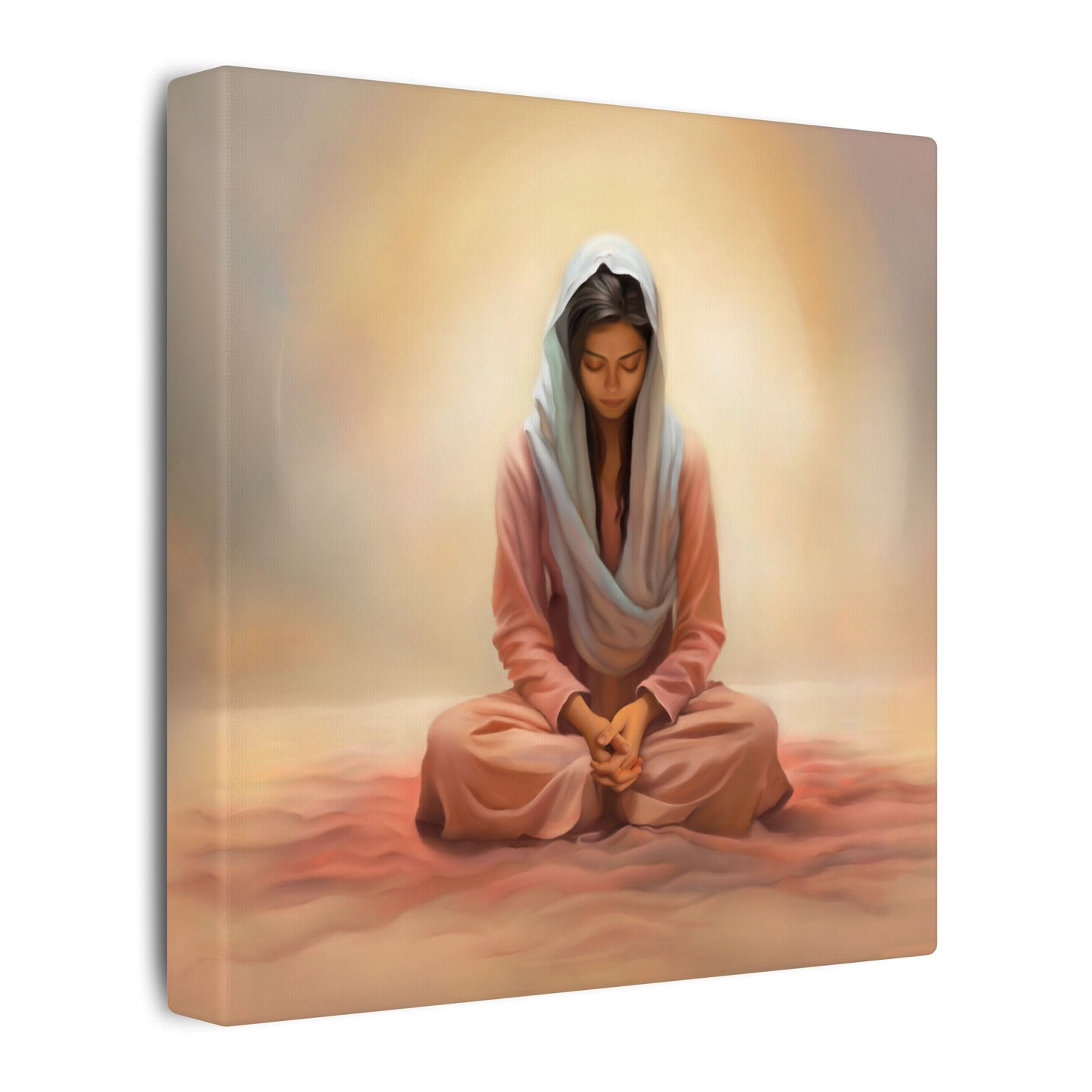 Stillness Canvas Print, Female Discipleship Collection, Stillness Fine Art Canvas Print, Gift for Her, Christian Artwork, Home Gift,