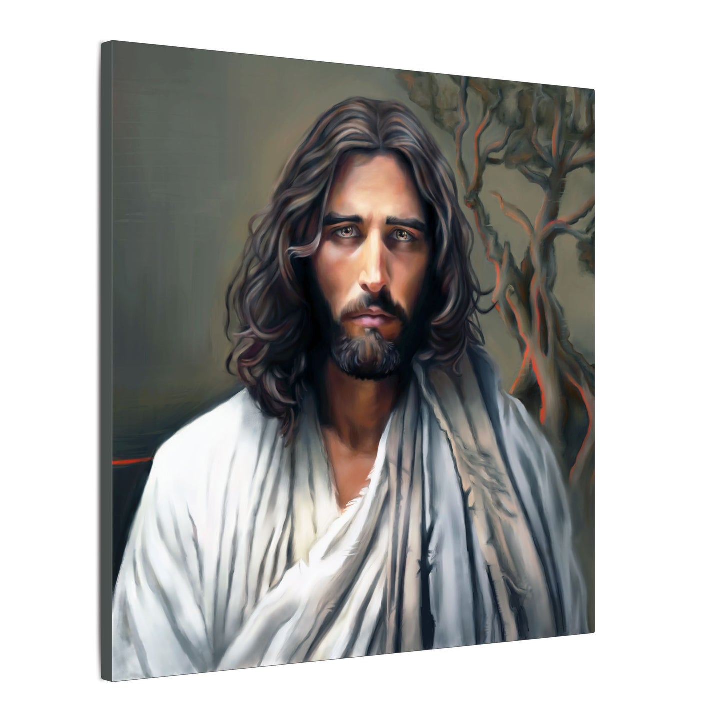 The End of Suffering Portrait of Christ, Fine Art Canvas Print, Christian Art, Beautiful Jesus Artwork, Jesus Christ Gift