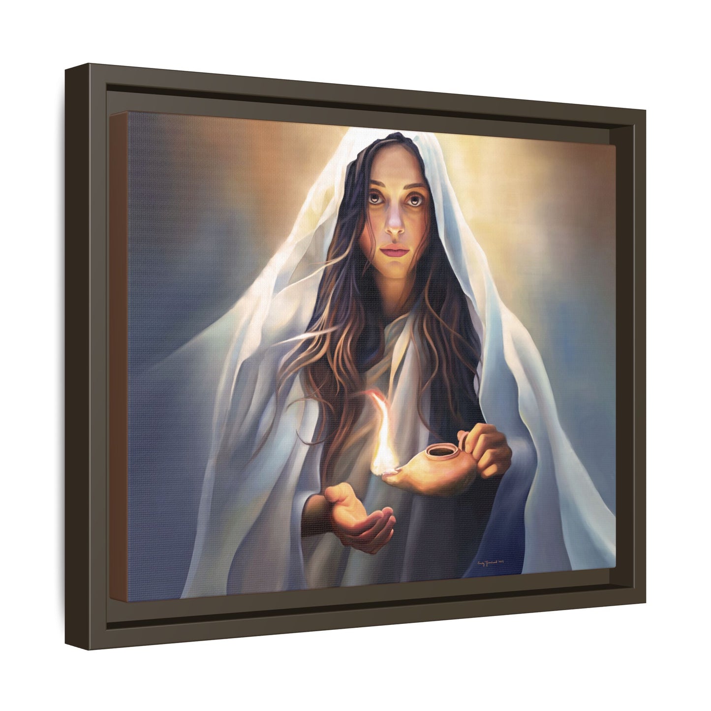 Mary Magdalene Woman Courage Framed Canvas Print of Painting, Female Discipleship, Beautiful Inspirational Art for Christians and Girls, 10 Virgins