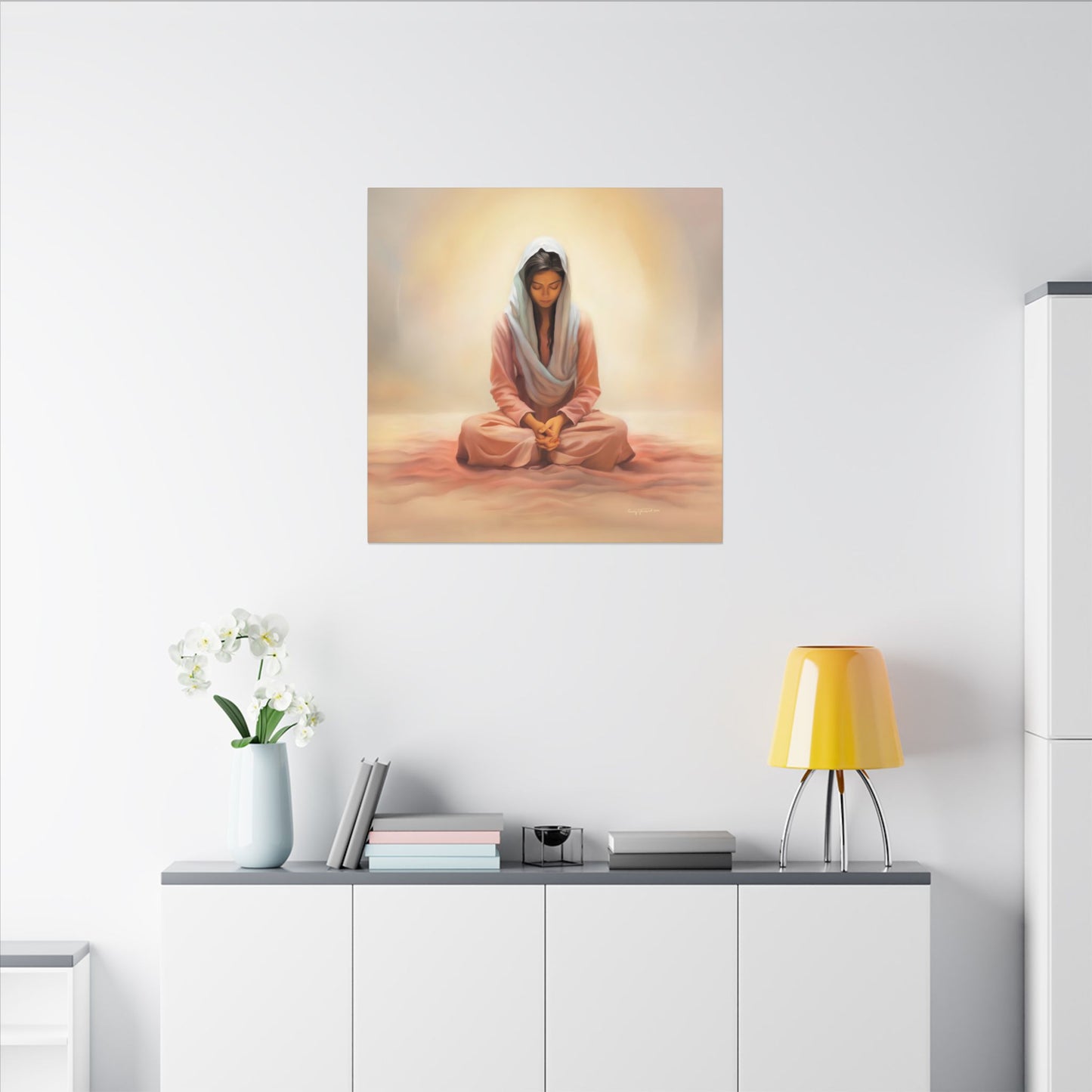 Stillness Fine Art Canvas Print, Spiritual Art, Gift for Her, Christian Artwork, Home Gift, Religious Artwork, Female Discipleship