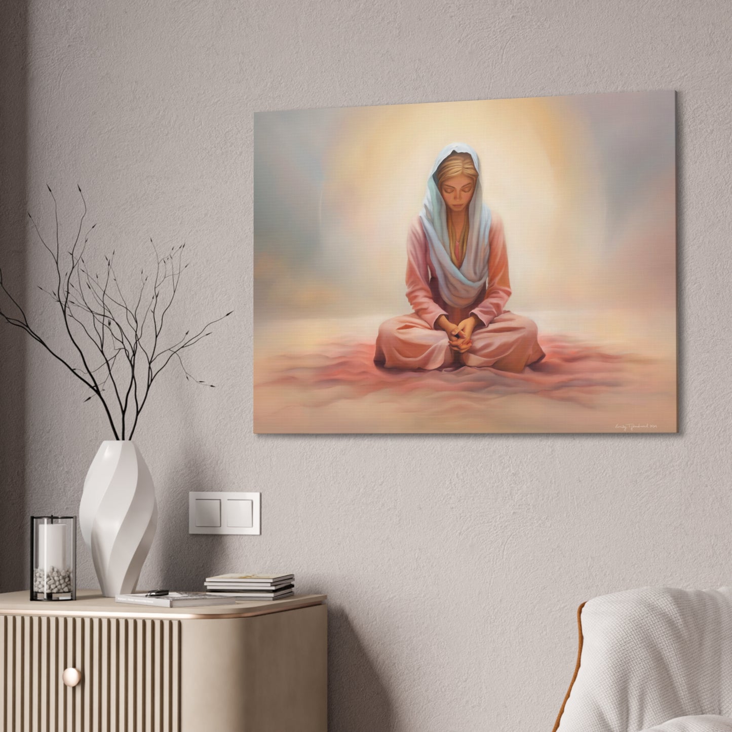Stillness Fine Art Canvas Print, Female Discipleship, Gift for Her, Religious Gift for Her, Young Women Gift, Relief Society Gift, LDS artwork