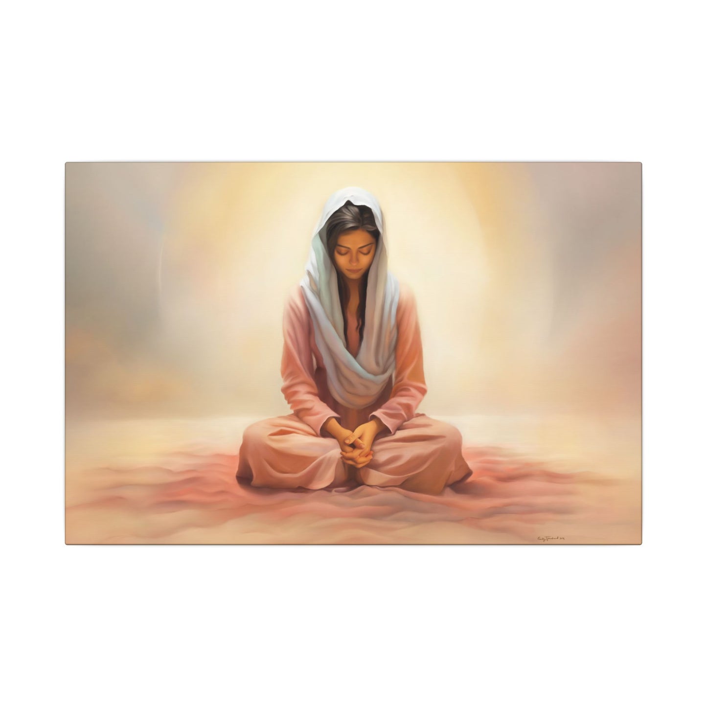 Stillness Fine Art Canvas Print, Spiritual Art, Gift for Her, Christian Artwork, Home Gift, Religious Artwork, Female Discipleship