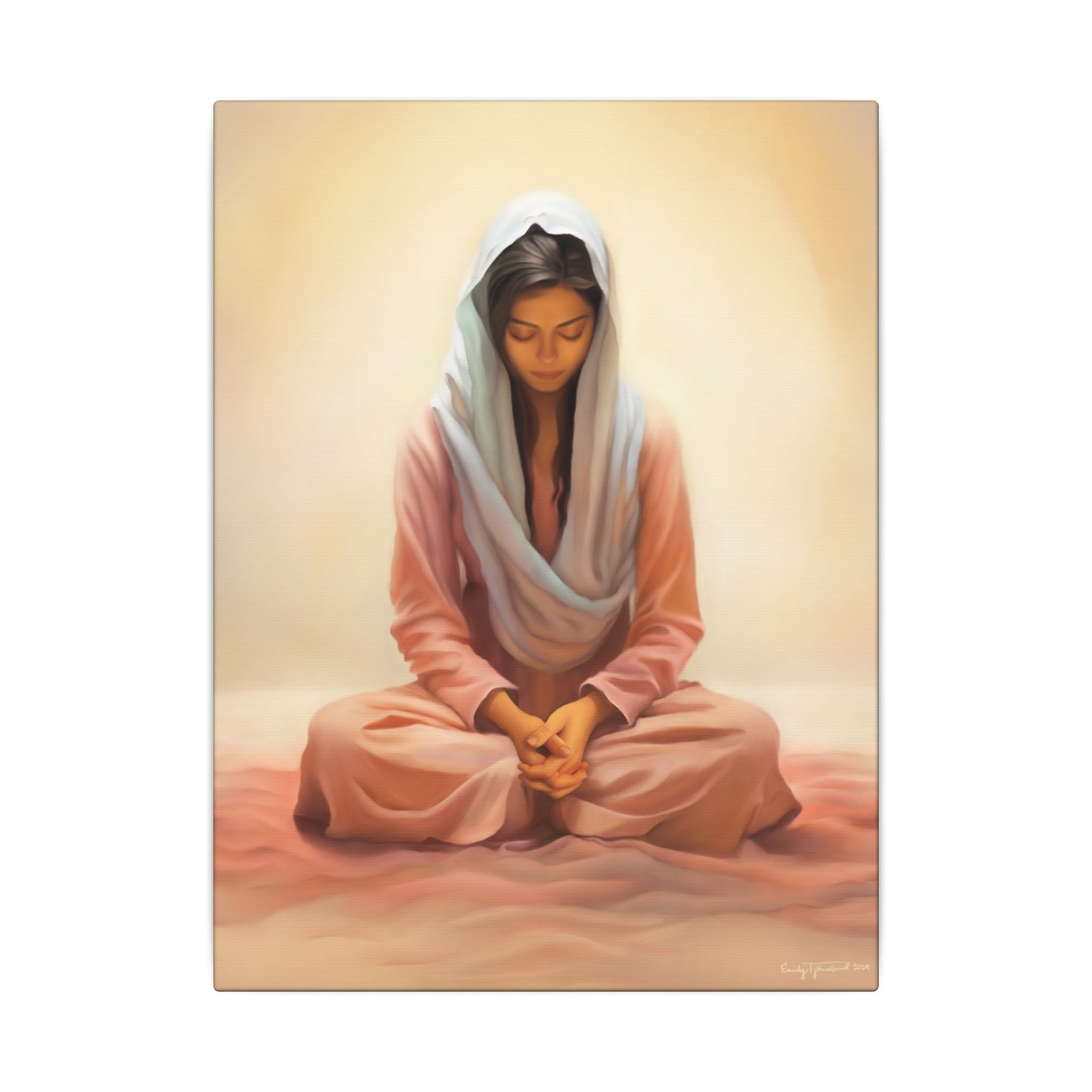 Stillness Fine Art Canvas Print, Spiritual Art, Gift for Her, Christian Artwork, Home Gift, Religious Artwork, Female Discipleship