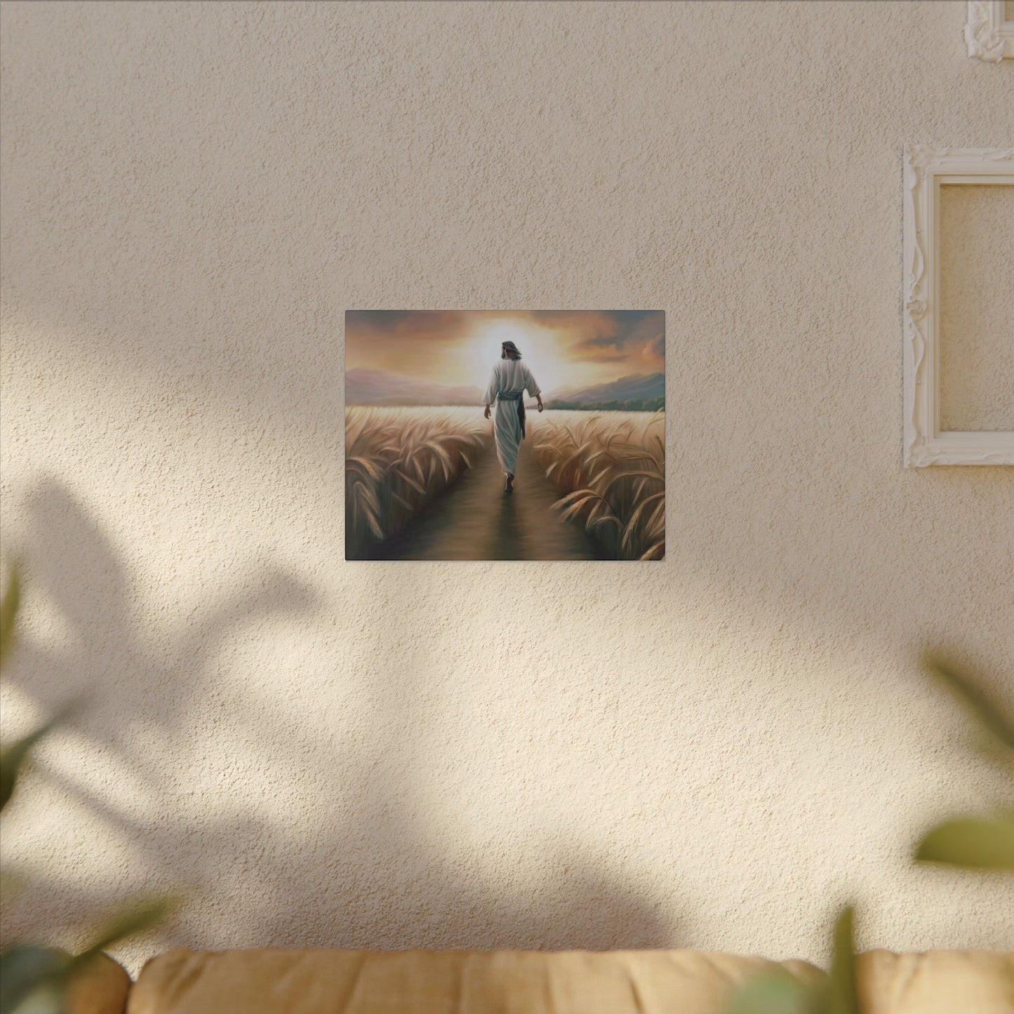 Called To Serve, Fine Art Canvas Print, Missionary Gift, many sizes, Jesus Christ walking through a wheat field, Christian Art
