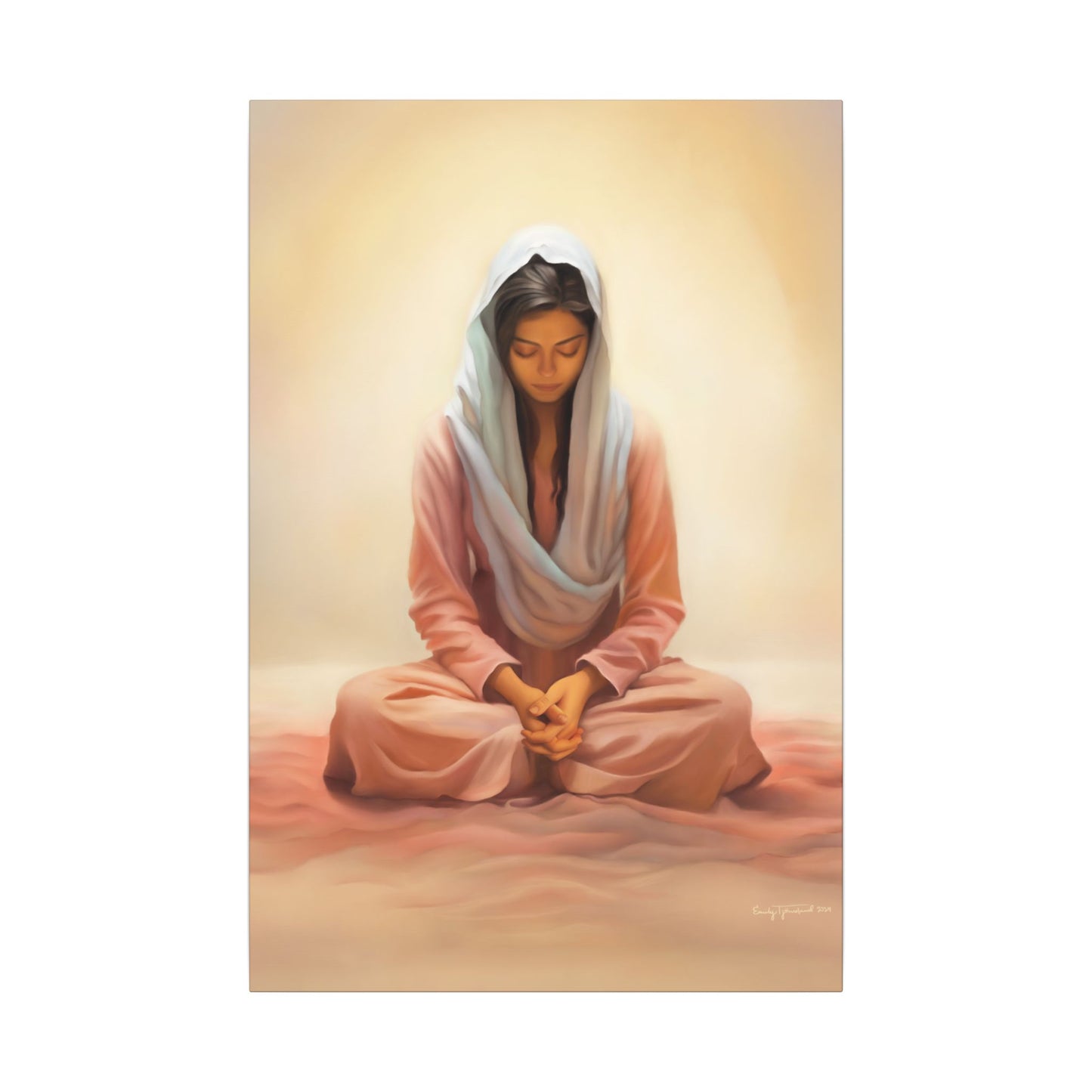 Stillness Fine Art Canvas Print, Spiritual Art, Gift for Her, Christian Artwork, Home Gift, Religious Artwork, Female Discipleship