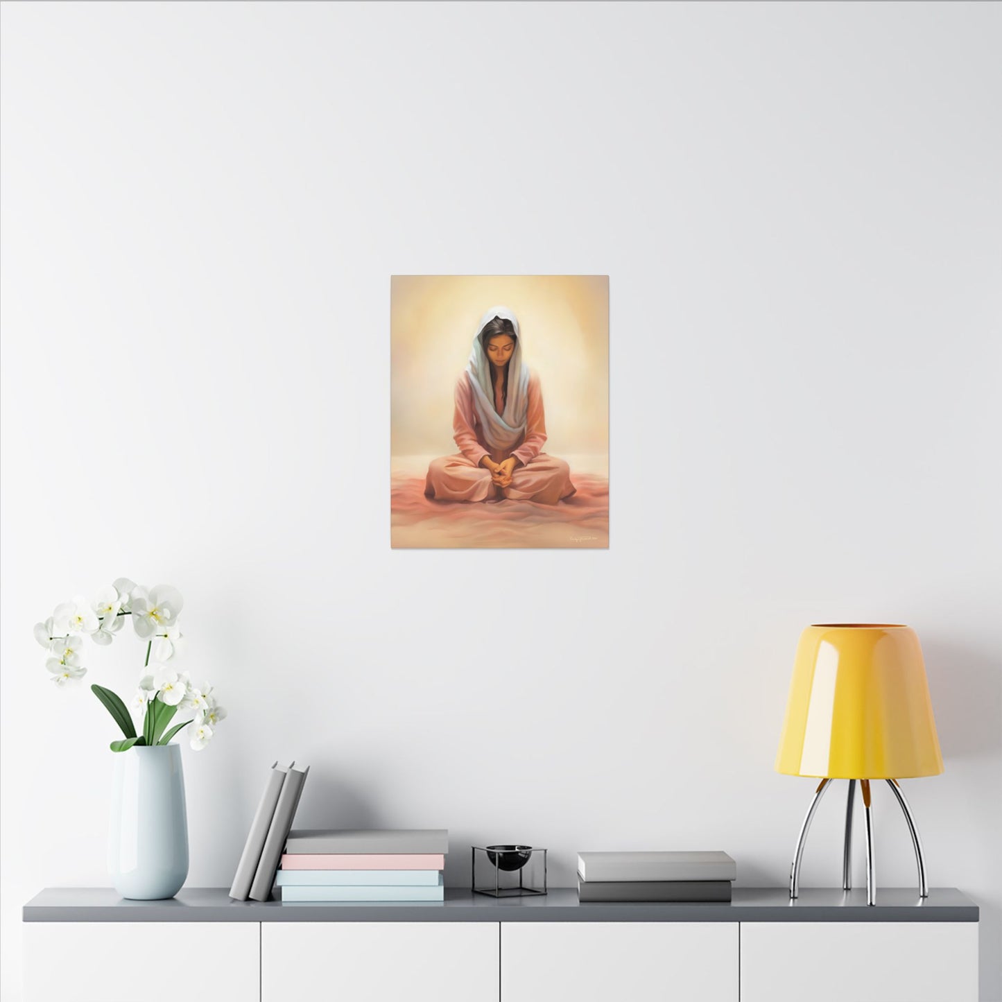 Stillness Fine Art Canvas Print, Spiritual Art, Gift for Her, Christian Artwork, Home Gift, Religious Artwork, Female Discipleship