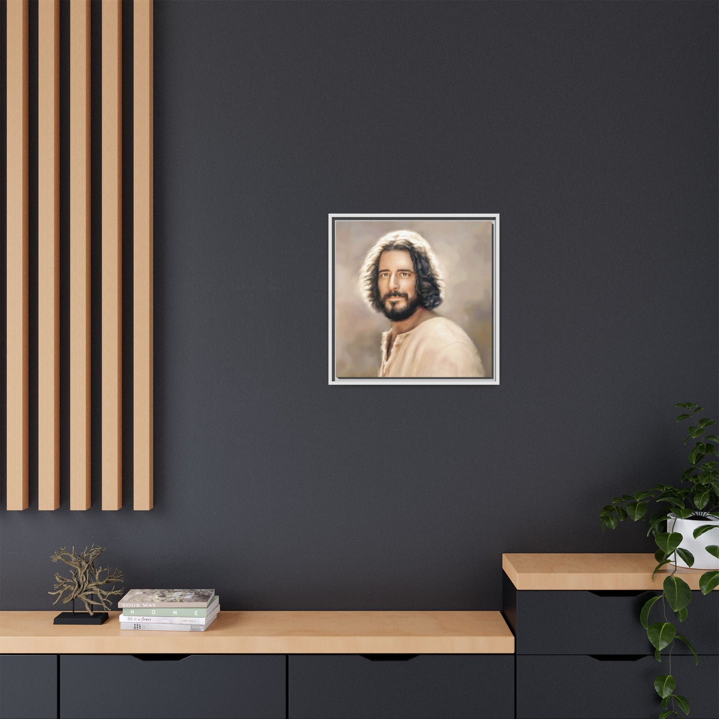 You Belong Framed Canvas Print Wall Art Jesus Christ, Framed, Religious Spiritual Home Decor Print, Christian Gift Idea, Matte Handmade