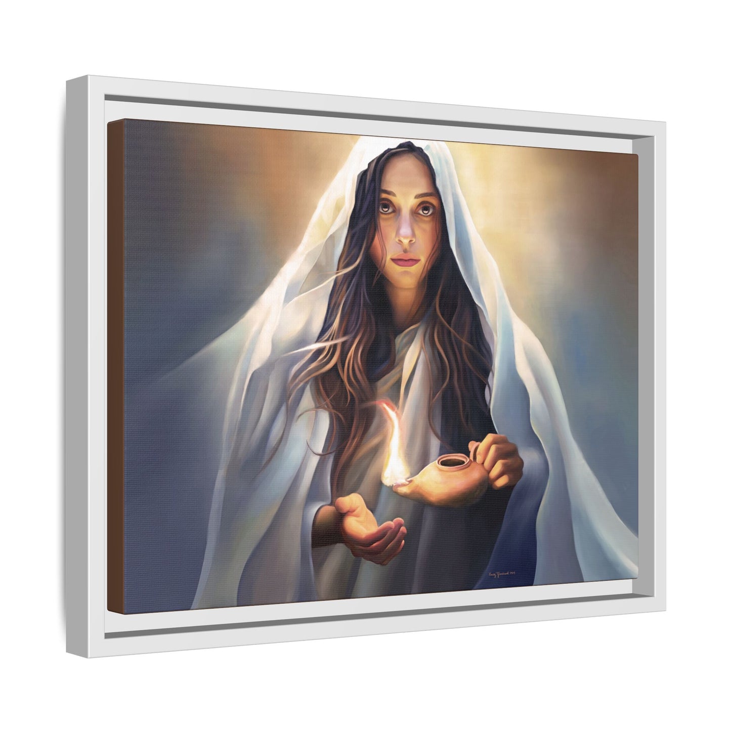 Mary Magdalene Woman Courage Framed Canvas Print of Painting, Female Discipleship, Beautiful Inspirational Art for Christians and Girls, 10 Virgins