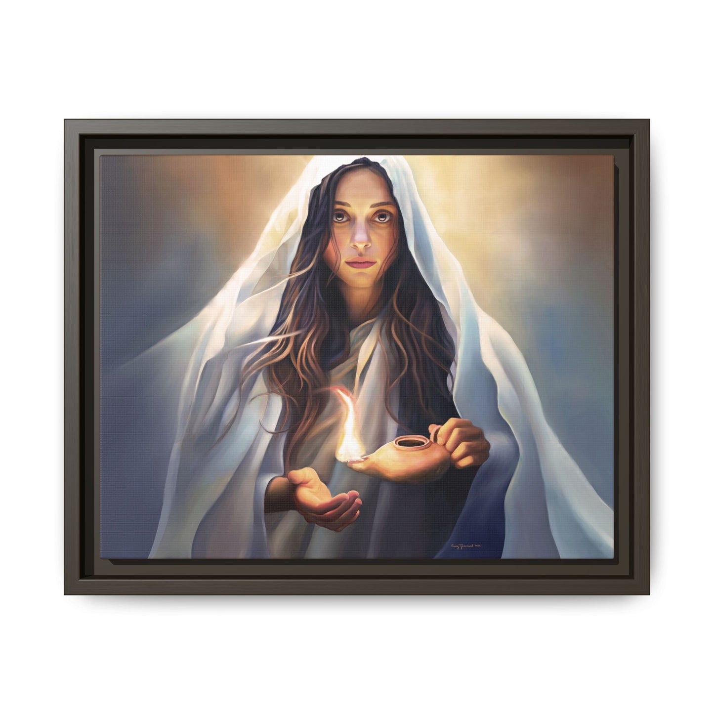 Mary Magdalene Woman Courage Framed Canvas Print of Painting, Female Discipleship, Beautiful Inspirational Art for Christians and Girls, 10 Virgins