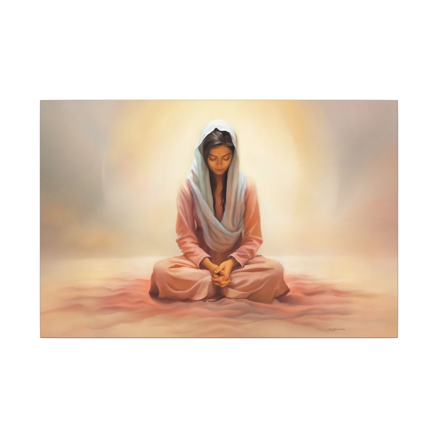 Stillness Fine Art Canvas Print, Spiritual Art, Gift for Her, Christian Artwork, Home Gift, Religious Artwork, Female Discipleship