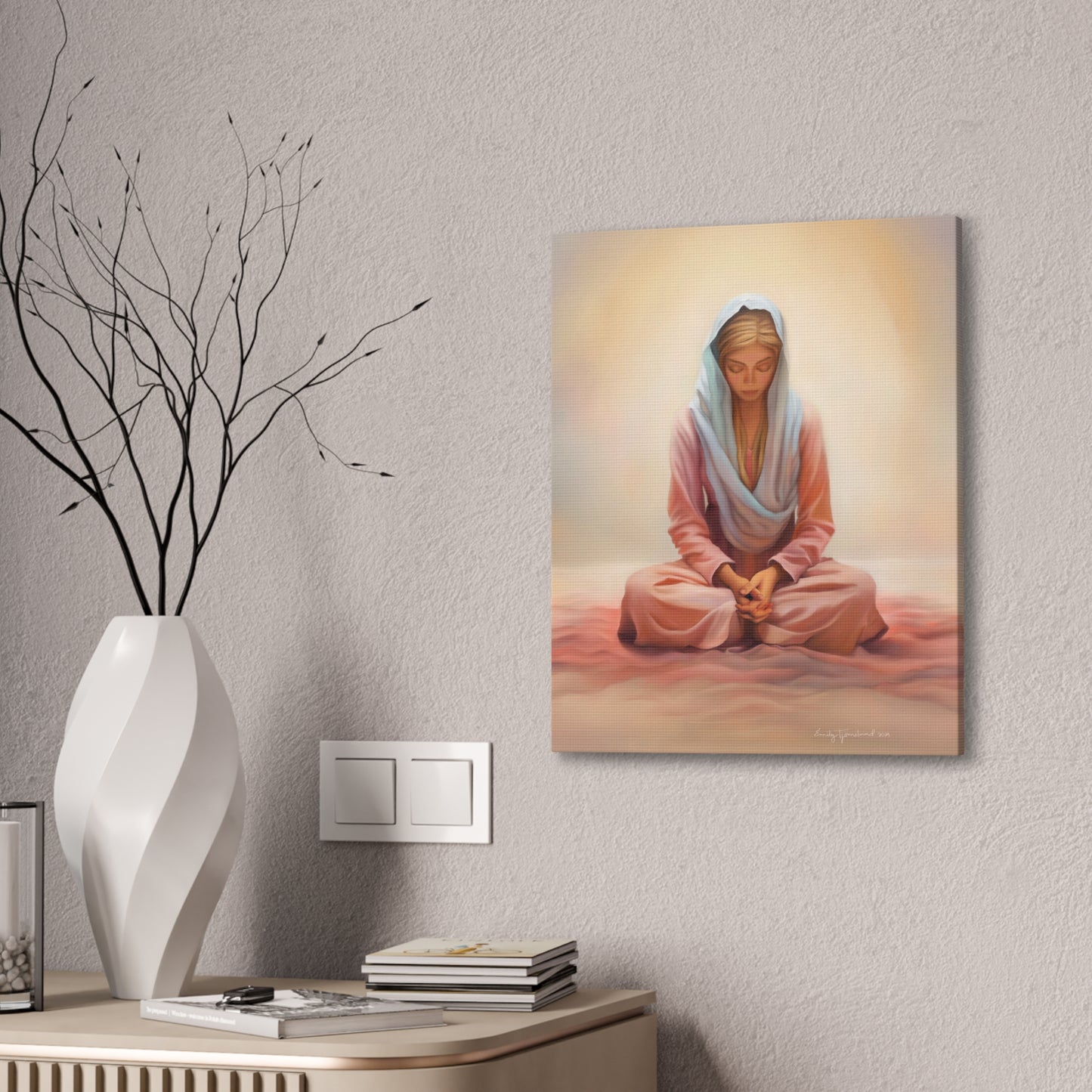 Stillness Fine Art Canvas Print, Female Discipleship, Gift for Her, Religious Gift for Her, Young Women Gift, Relief Society Gift, LDS artwork