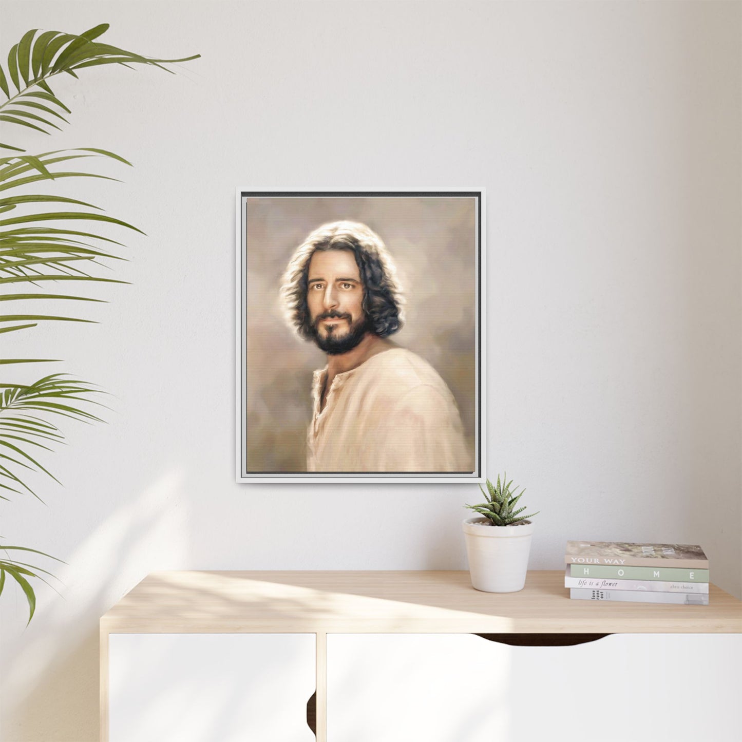 You Belong Framed Canvas Print Wall Art Jesus Christ, Framed, Religious Spiritual Home Decor Print, Christian Gift Idea, Matte Handmade