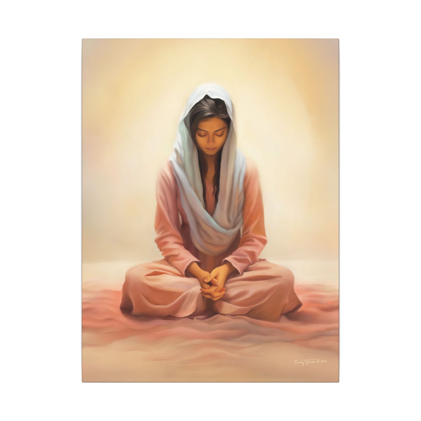 Stillness Fine Art Canvas Print, Spiritual Art, Gift for Her, Christian Artwork, Home Gift, Religious Artwork, Female Discipleship