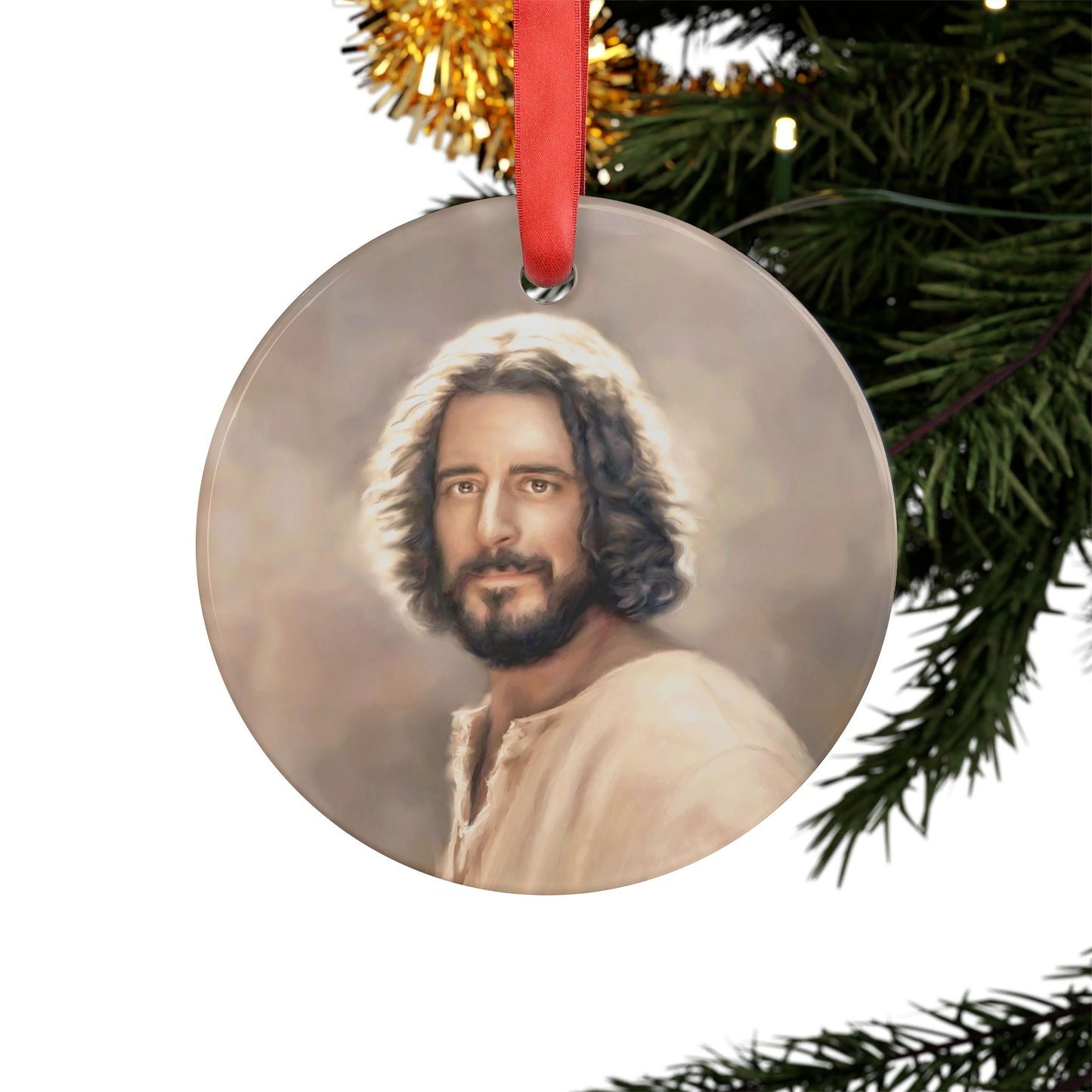 You Belong, Acrylic Jesus Ornament with Ribbon, Christmas Ornament, Inspired by The Chosen