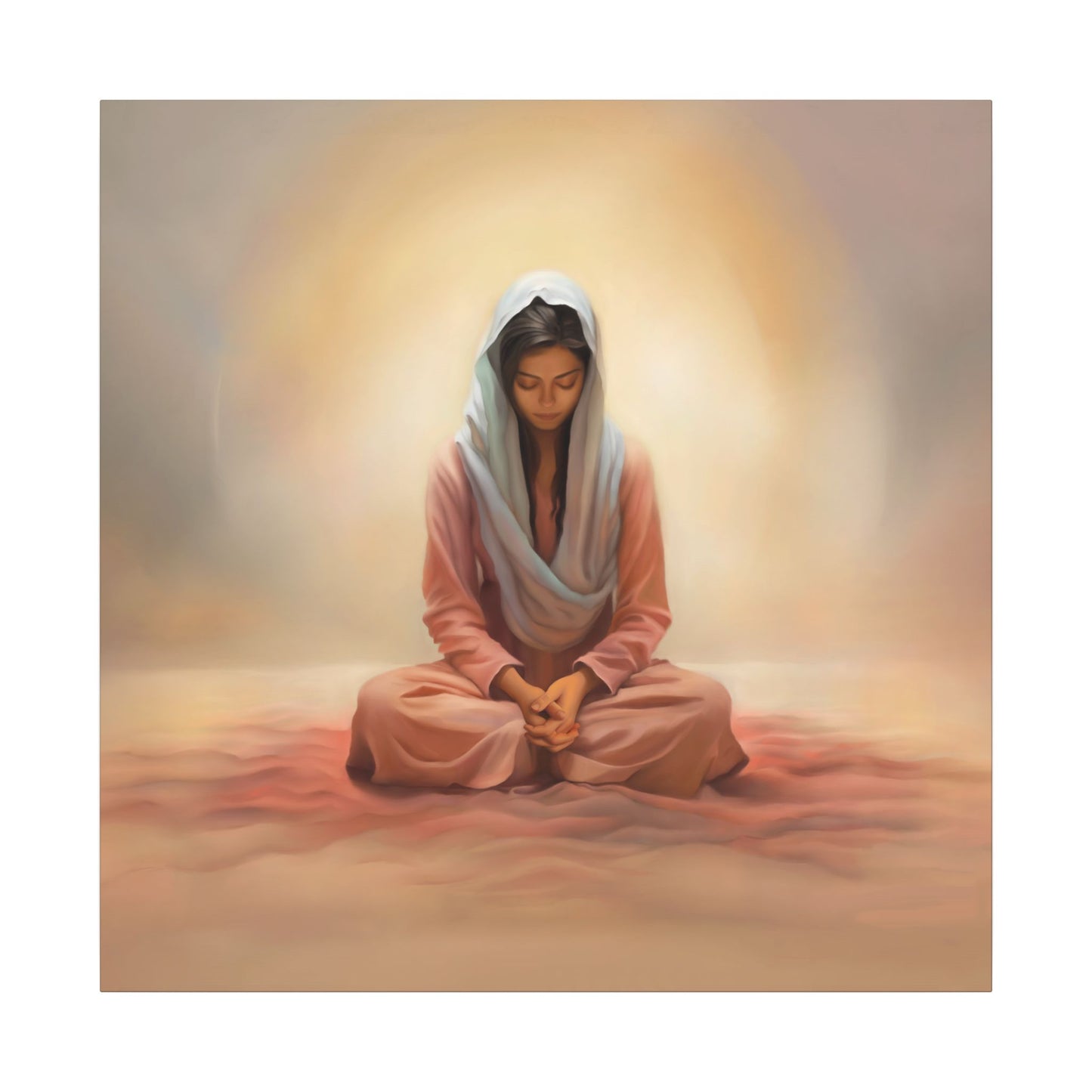 Stillness Canvas Print, Female Discipleship Collection, Stillness Fine Art Canvas Print, Gift for Her, Christian Artwork, Home Gift,