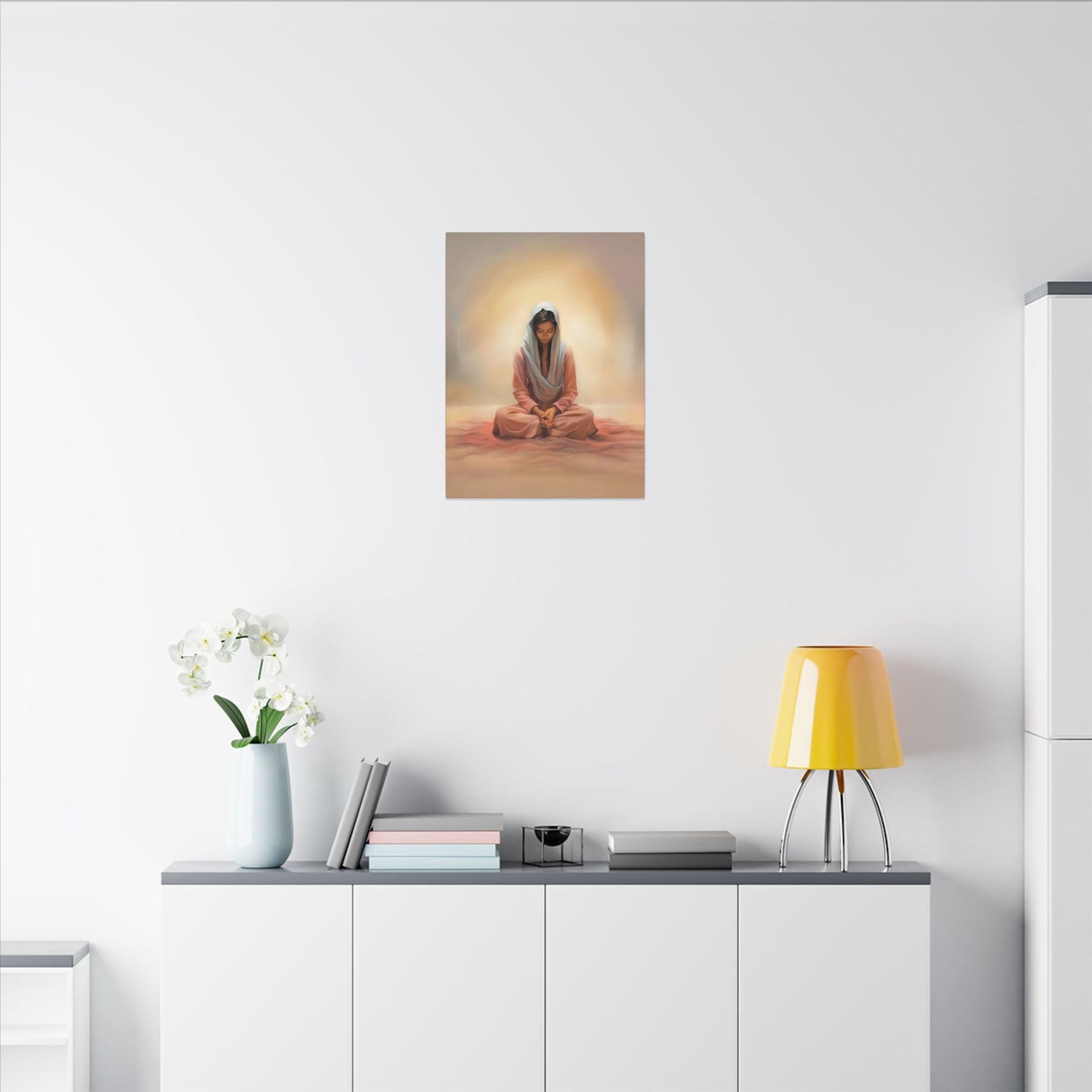 Stillness Canvas Print, Female Discipleship Collection, Stillness Fine Art Canvas Print, Gift for Her, Christian Artwork, Home Gift,