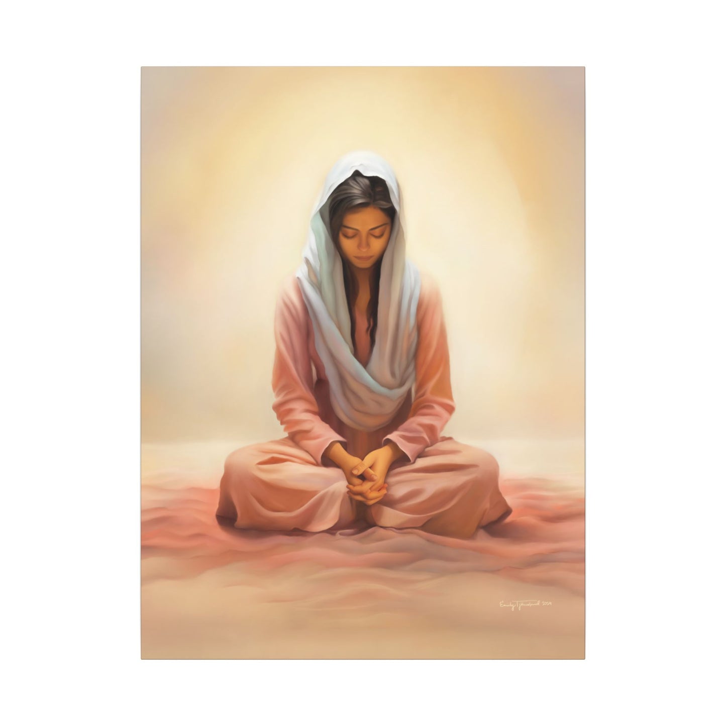 Stillness Fine Art Canvas Print, Spiritual Art, Gift for Her, Christian Artwork, Home Gift, Religious Artwork, Female Discipleship