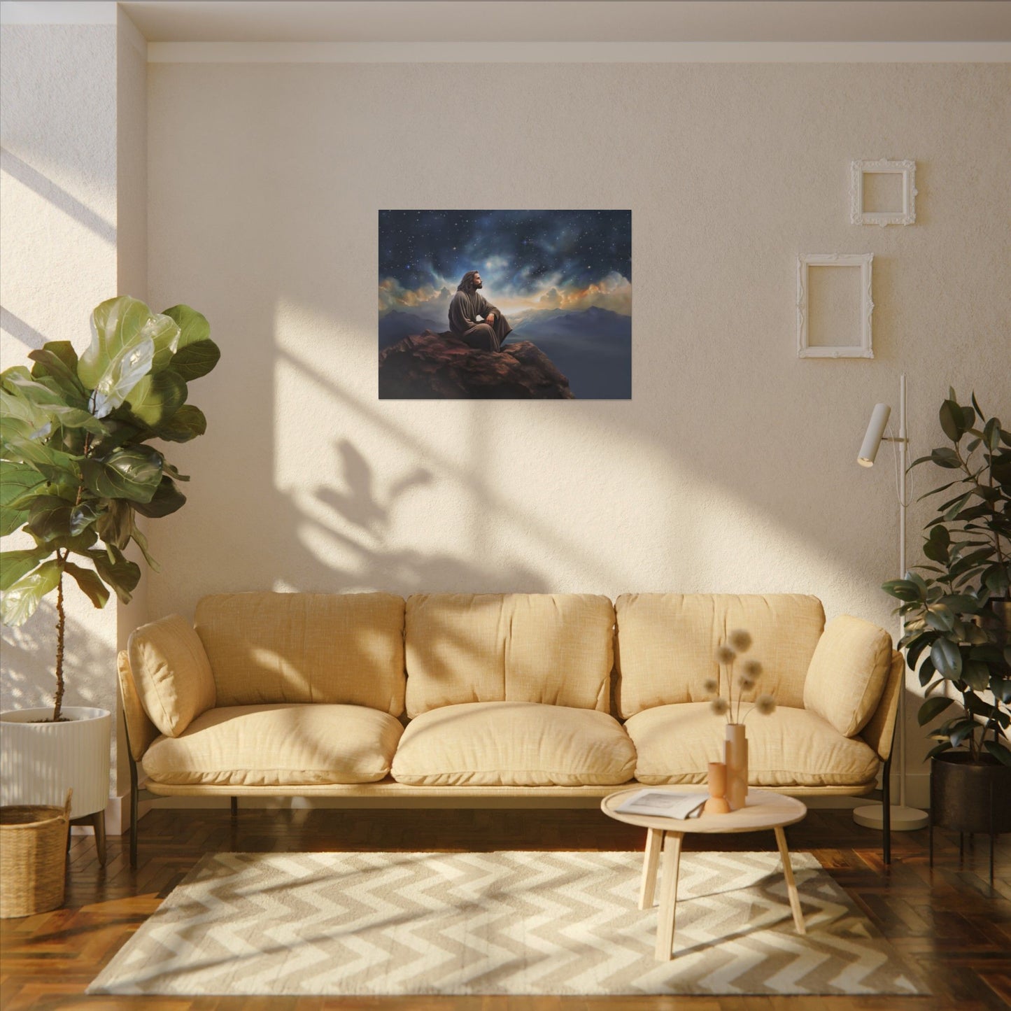 Jesus With The Stars, Fine Art Canvas Print, many sizes, Canvas, Christian Gift, Christian art, Missionary Gift