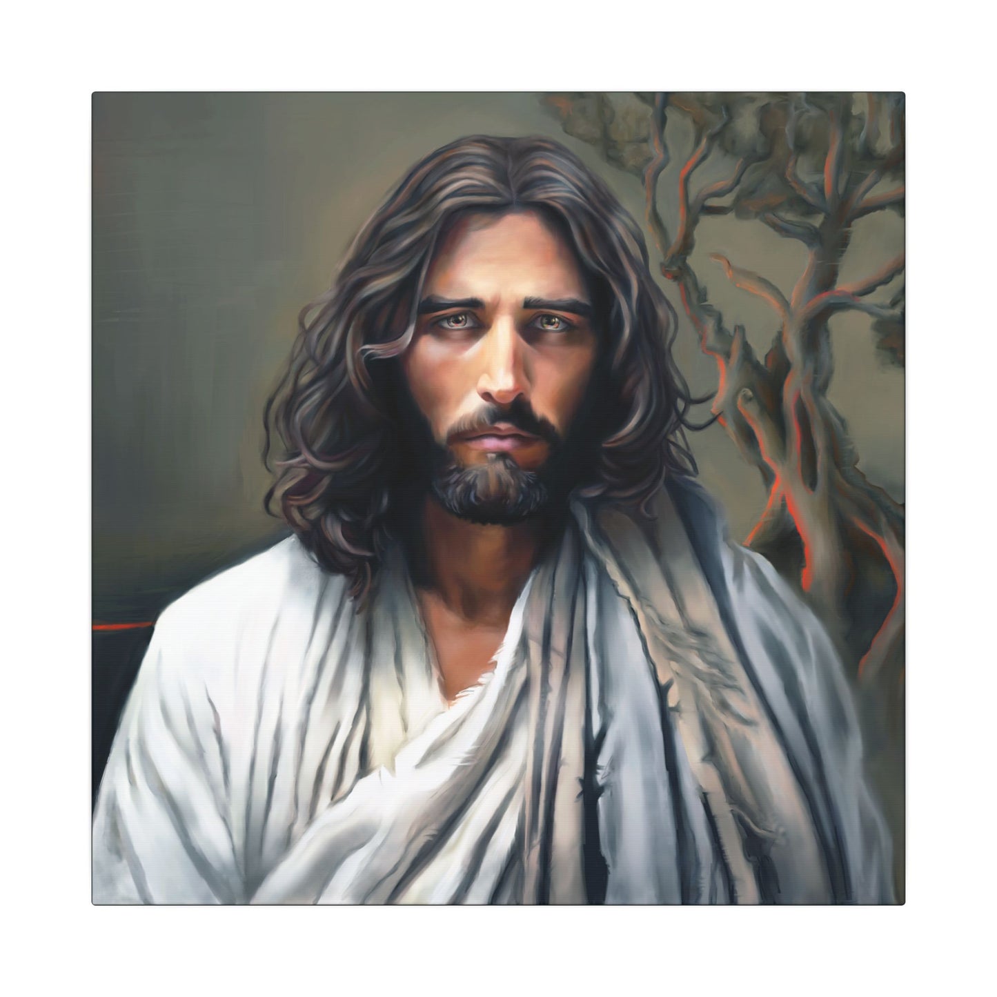 The End of Suffering Portrait of Christ, Fine Art Canvas Print, Christian Art, Beautiful Jesus Artwork, Jesus Christ Gift