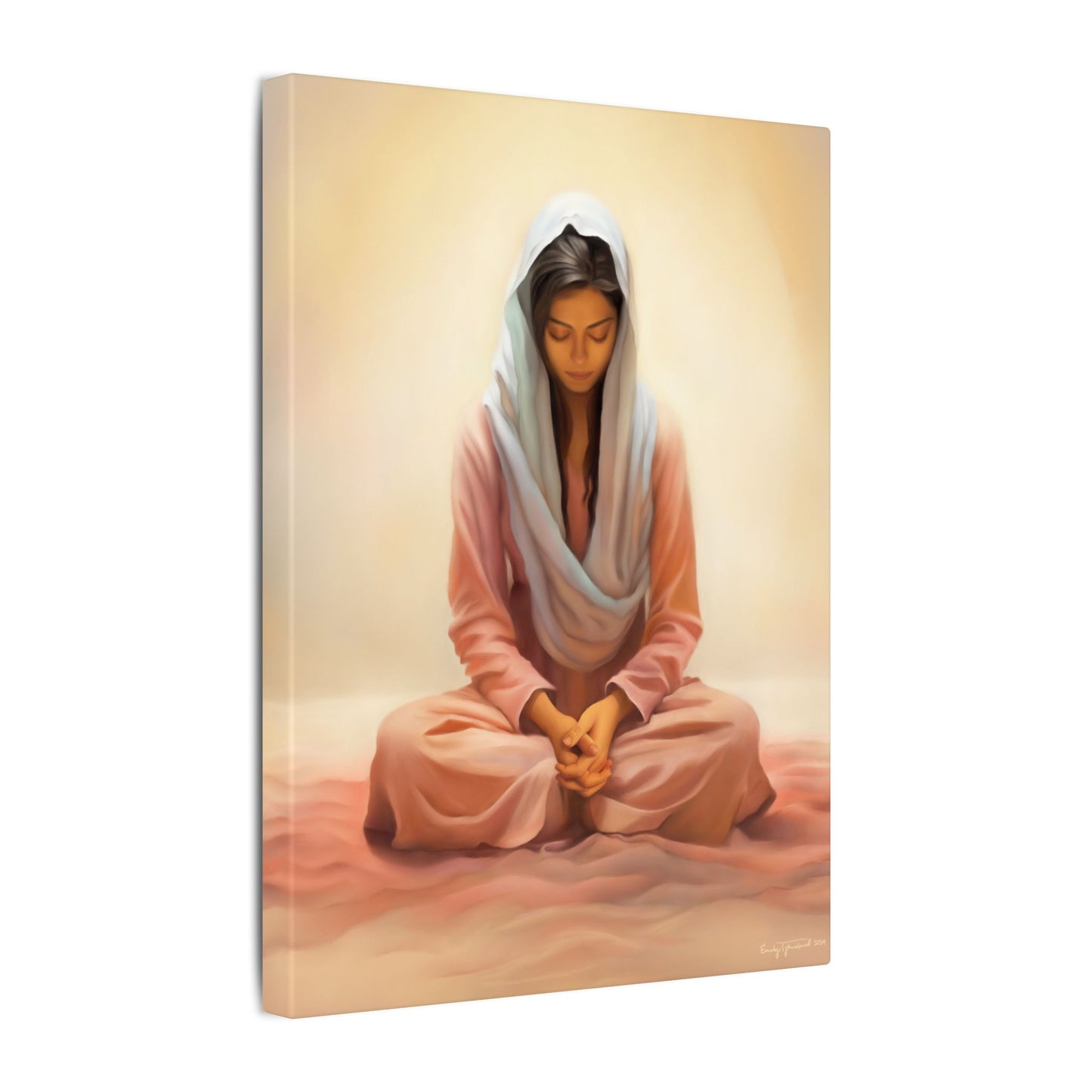 Stillness Fine Art Canvas Print, Spiritual Art, Gift for Her, Christian Artwork, Home Gift, Religious Artwork, Female Discipleship