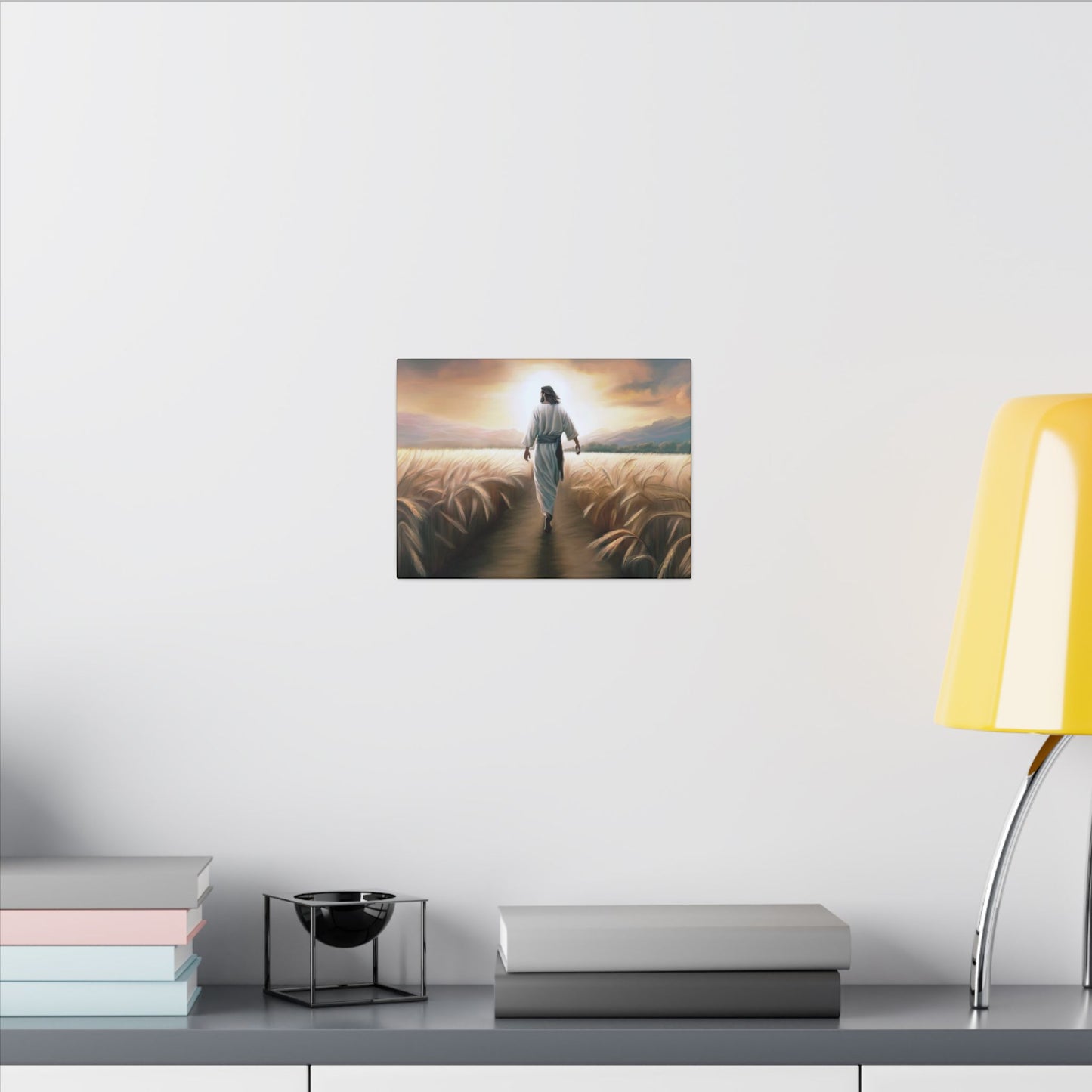 Called To Serve, Fine Art Canvas Print, Missionary Gift, many sizes, Jesus Christ walking through a wheat field, Christian Art