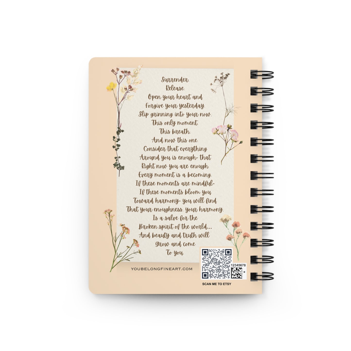 Stillness Spiritual Stationary, Missionary Spiritual Journal and Mindfulness gift, Meditation gift, Spiral Bound Journal