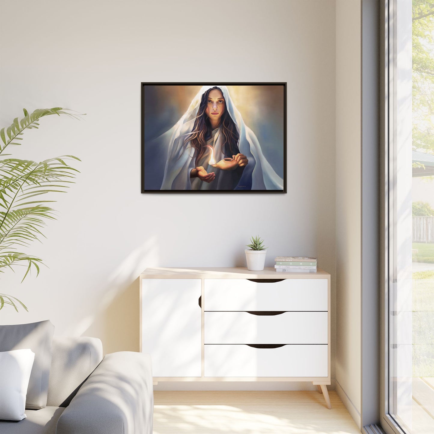 Mary Magdalene Woman Courage Framed Canvas Print of Painting, Female Discipleship, Beautiful Inspirational Art for Christians and Girls, 10 Virgins