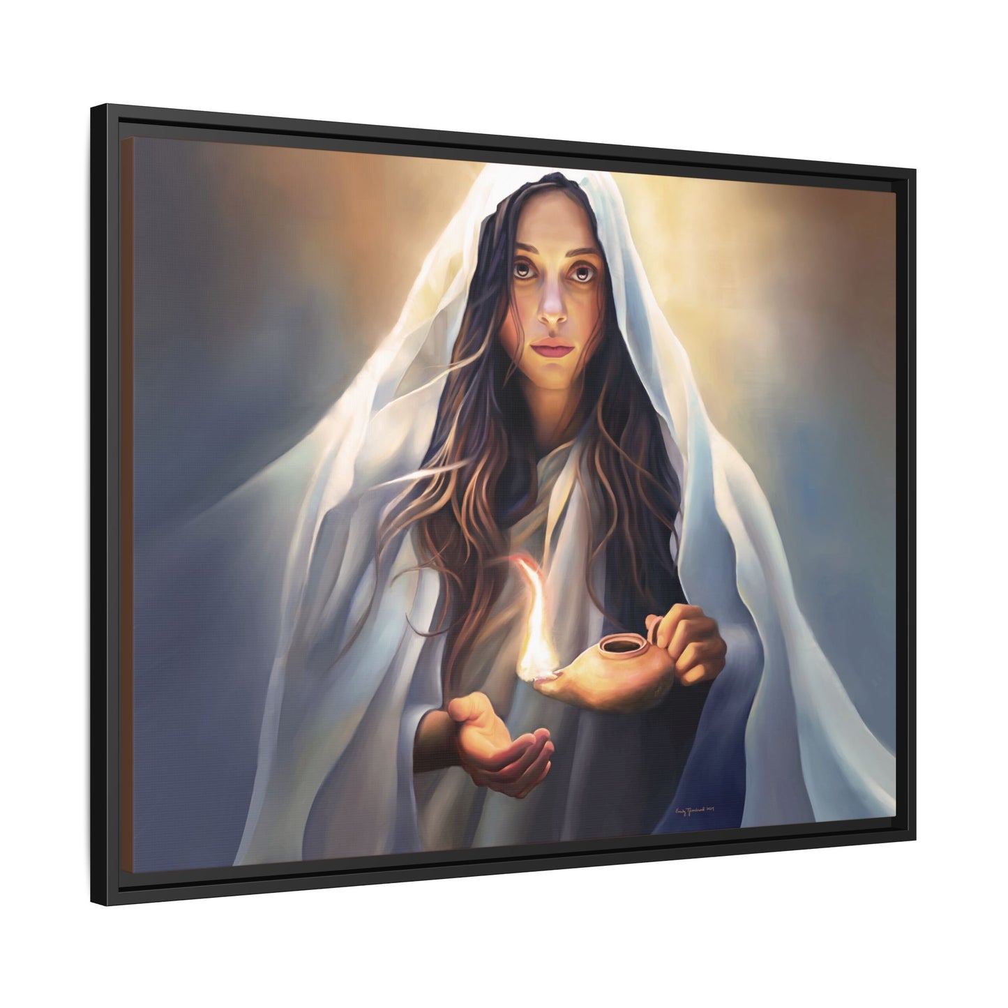 Mary Magdalene Woman Courage Framed Canvas Print of Painting, Female Discipleship, Beautiful Inspirational Art for Christians and Girls, 10 Virgins