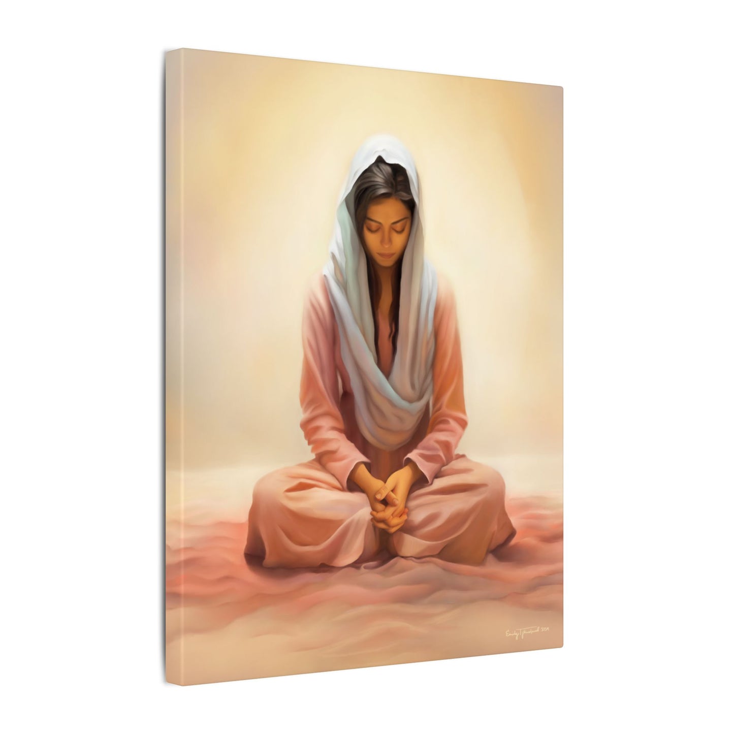 Stillness Fine Art Canvas Print, Spiritual Art, Gift for Her, Christian Artwork, Home Gift, Religious Artwork, Female Discipleship