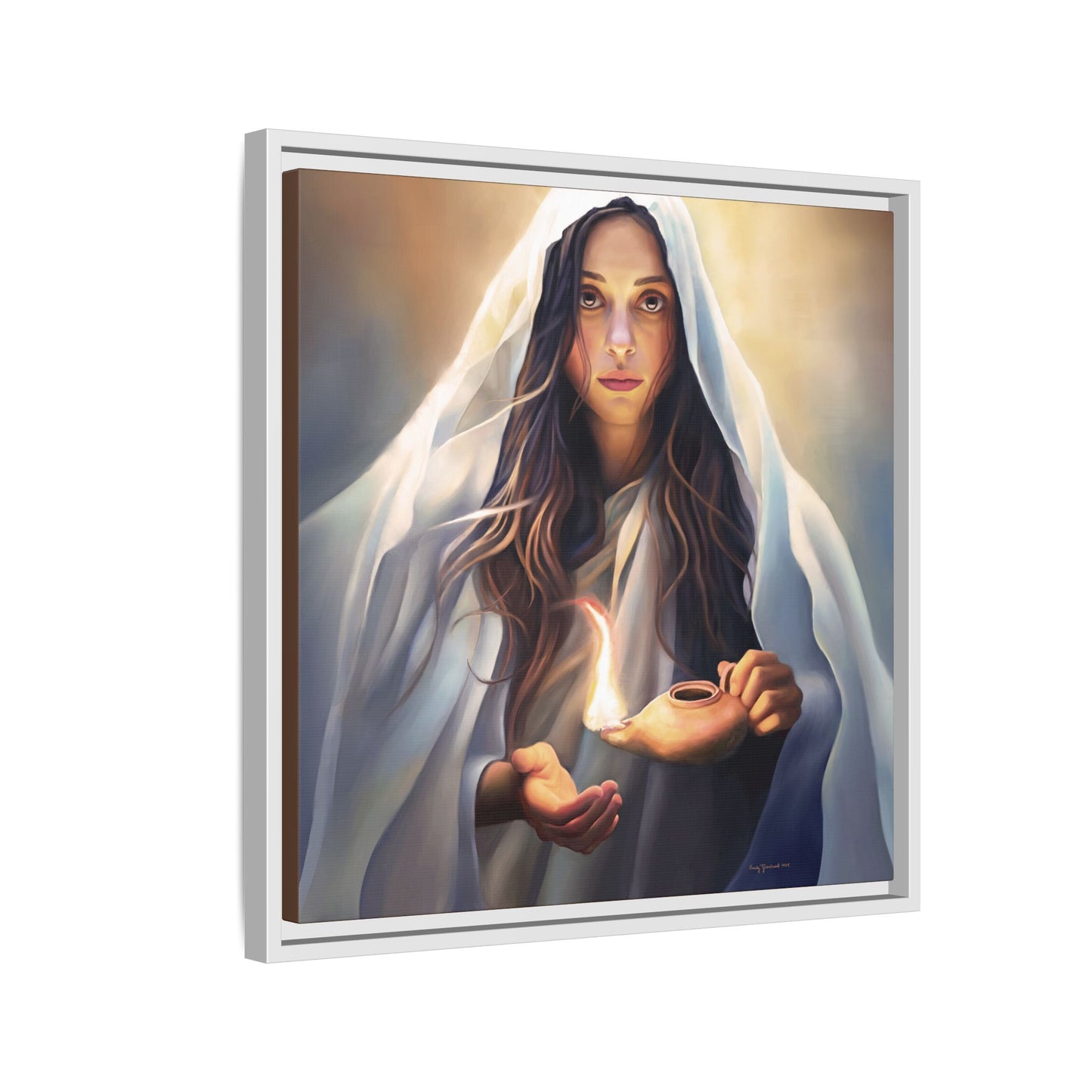 Mary Magdalene Woman Courage Framed Canvas Print of Painting, Female Discipleship, Beautiful Inspirational Art for Christians and Girls, 10 Virgins