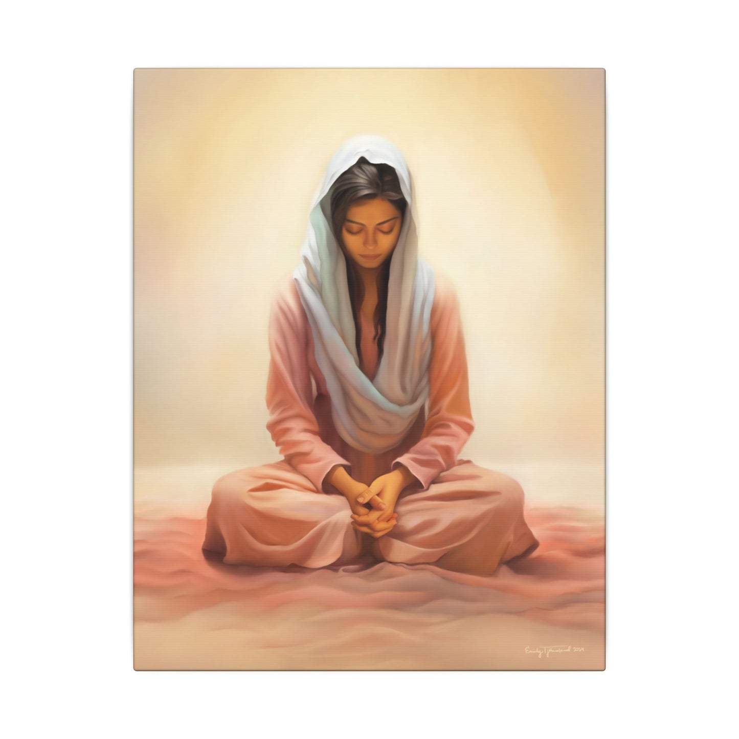 Stillness Fine Art Canvas Print, Spiritual Art, Gift for Her, Christian Artwork, Home Gift, Religious Artwork, Female Discipleship