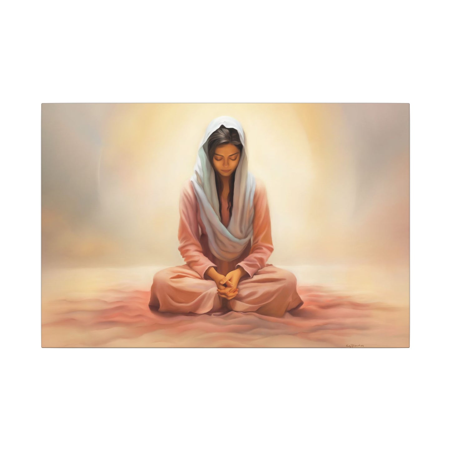 Stillness Fine Art Canvas Print, Spiritual Art, Gift for Her, Christian Artwork, Home Gift, Religious Artwork, Female Discipleship