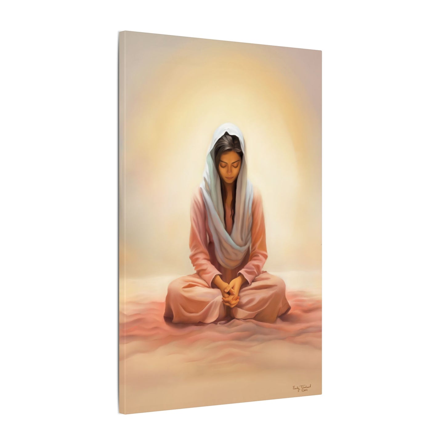 Stillness Fine Art Canvas Print, Spiritual Art, Gift for Her, Christian Artwork, Home Gift, Religious Artwork, Female Discipleship